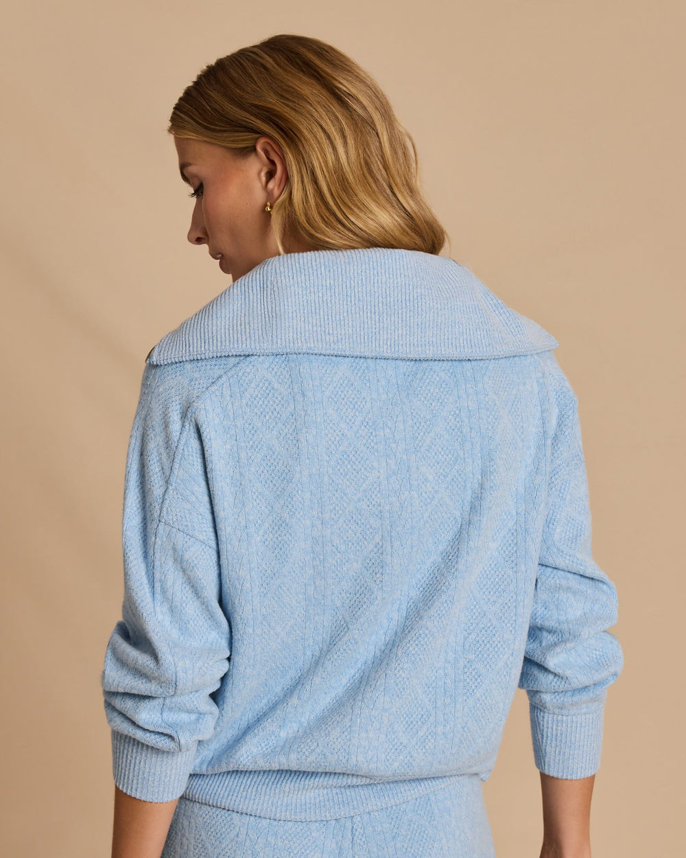 The back view of the Southern Tide Lounge Quarter Zip by Southern Tide - Heather Marina