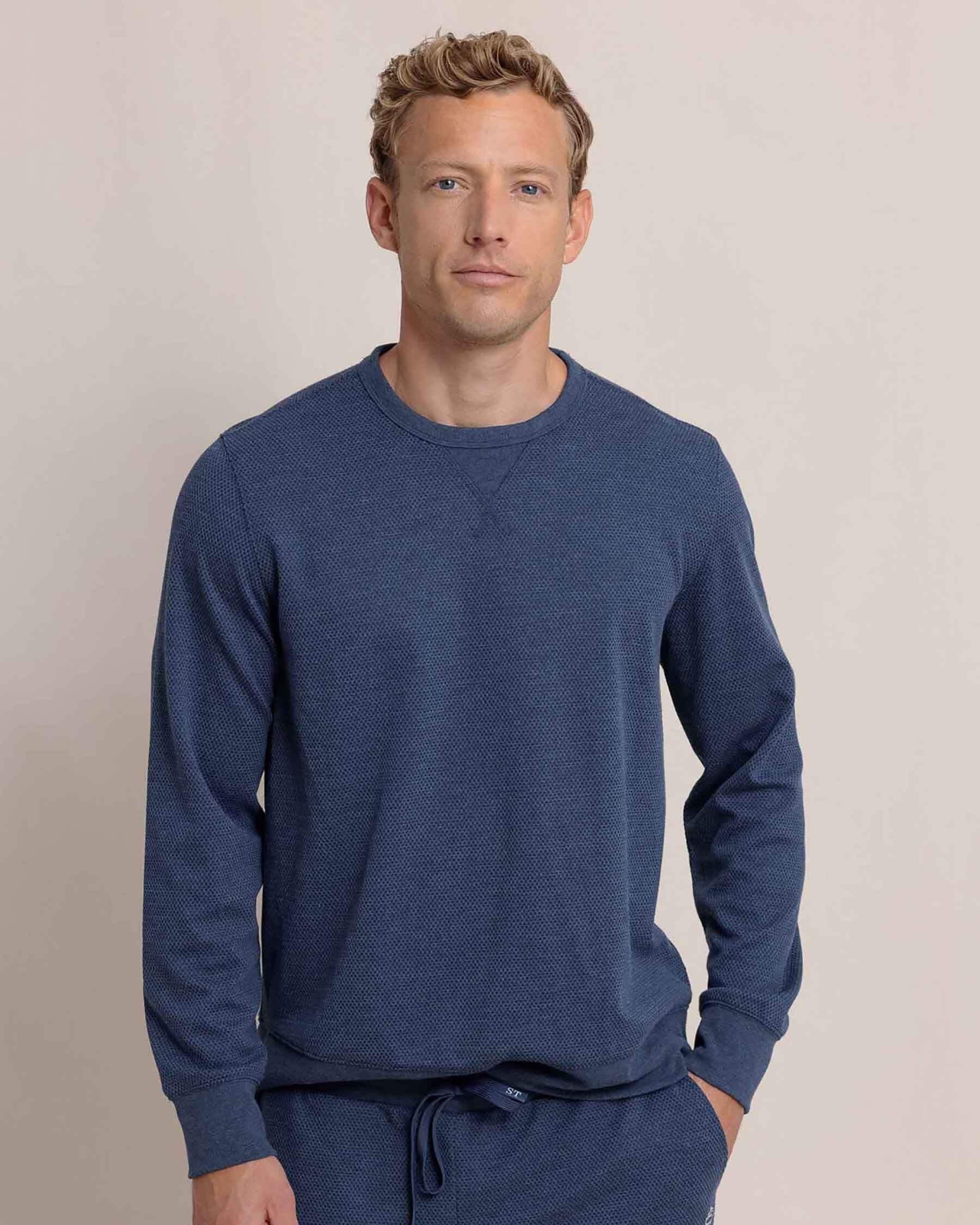 Men's Lowland Luxe Textured Crew | Southern Tide