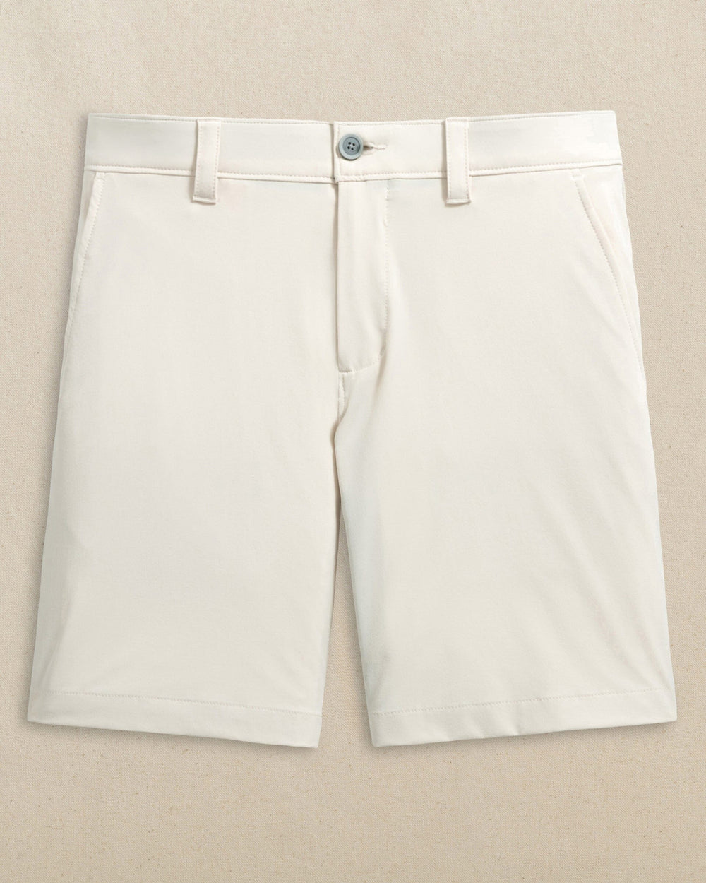 The front view of the Southern Tide LSU Tigers brrr°®-die 8" Performance Short by Southern Tide - Stone