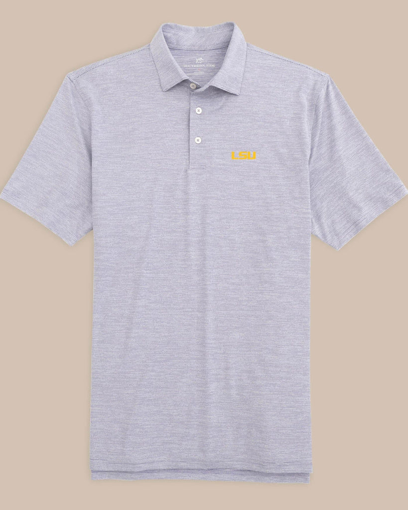 LSU Tigers Driver Spacedye Polo Shirt Southern Tide