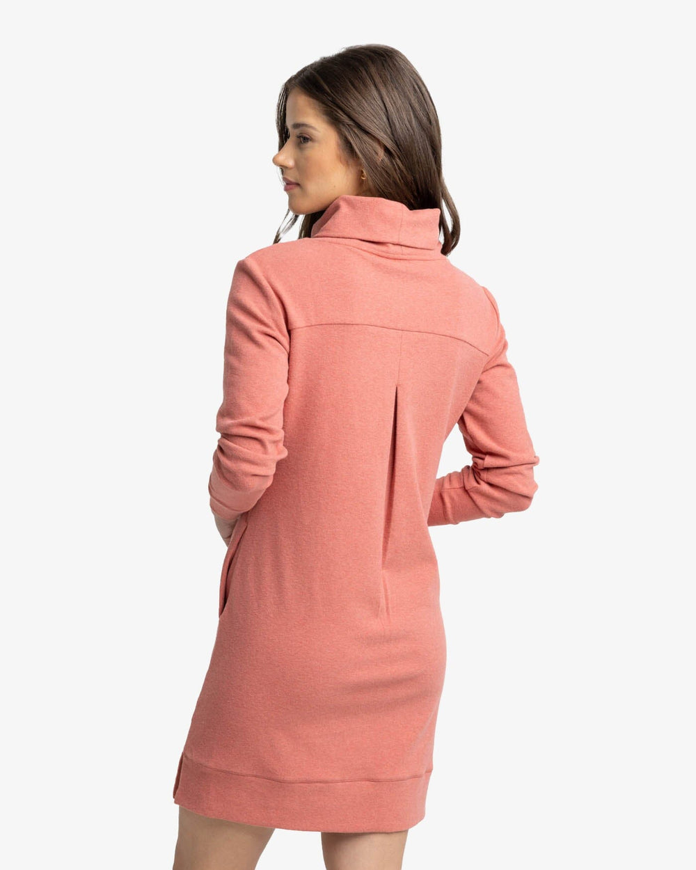 The back view of the Southern Tide Lynn Dress by Southern Tide - Heather Dusty Coral