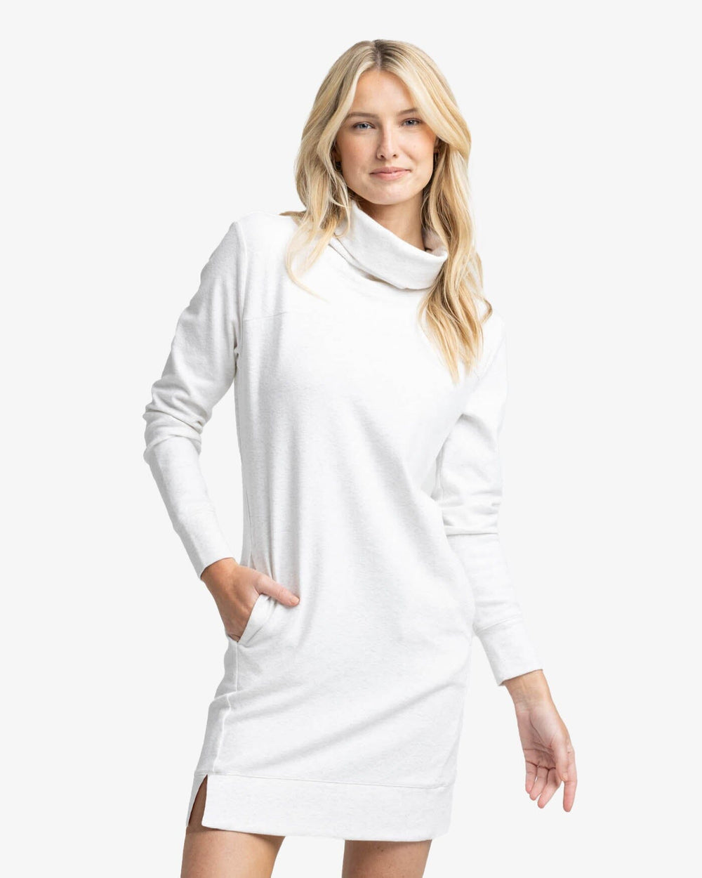 The front view of the Southern Tide Lynn Dress by Southern Tide - Heather Star White