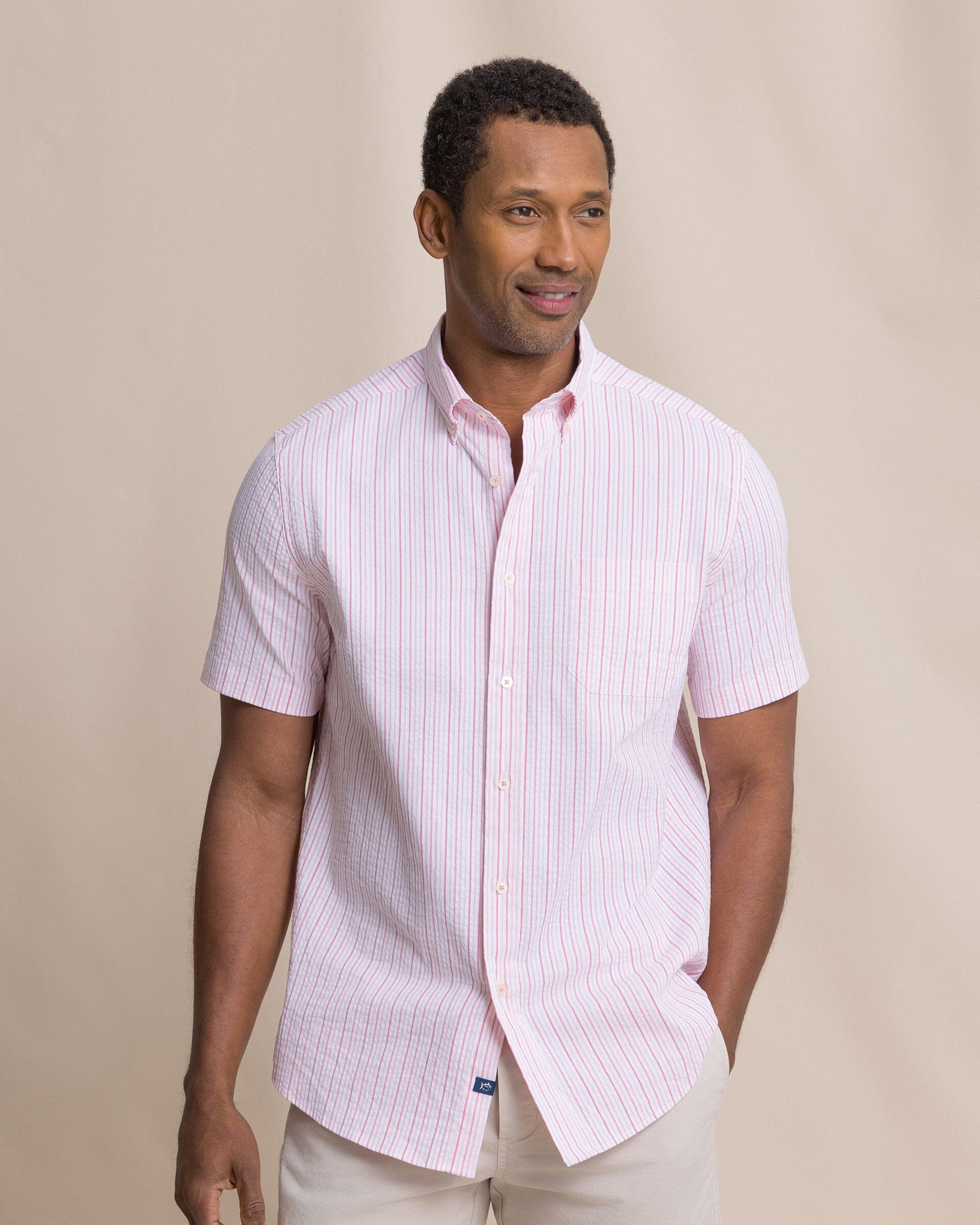 Men's Marina Seersucker Short Sleeve Sport Shirt | Southern Tide