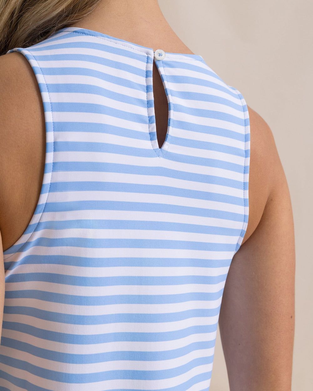 The detail view of the Southern Tide Marlee Stripe Dress by Southern Tide - Ocean Channel