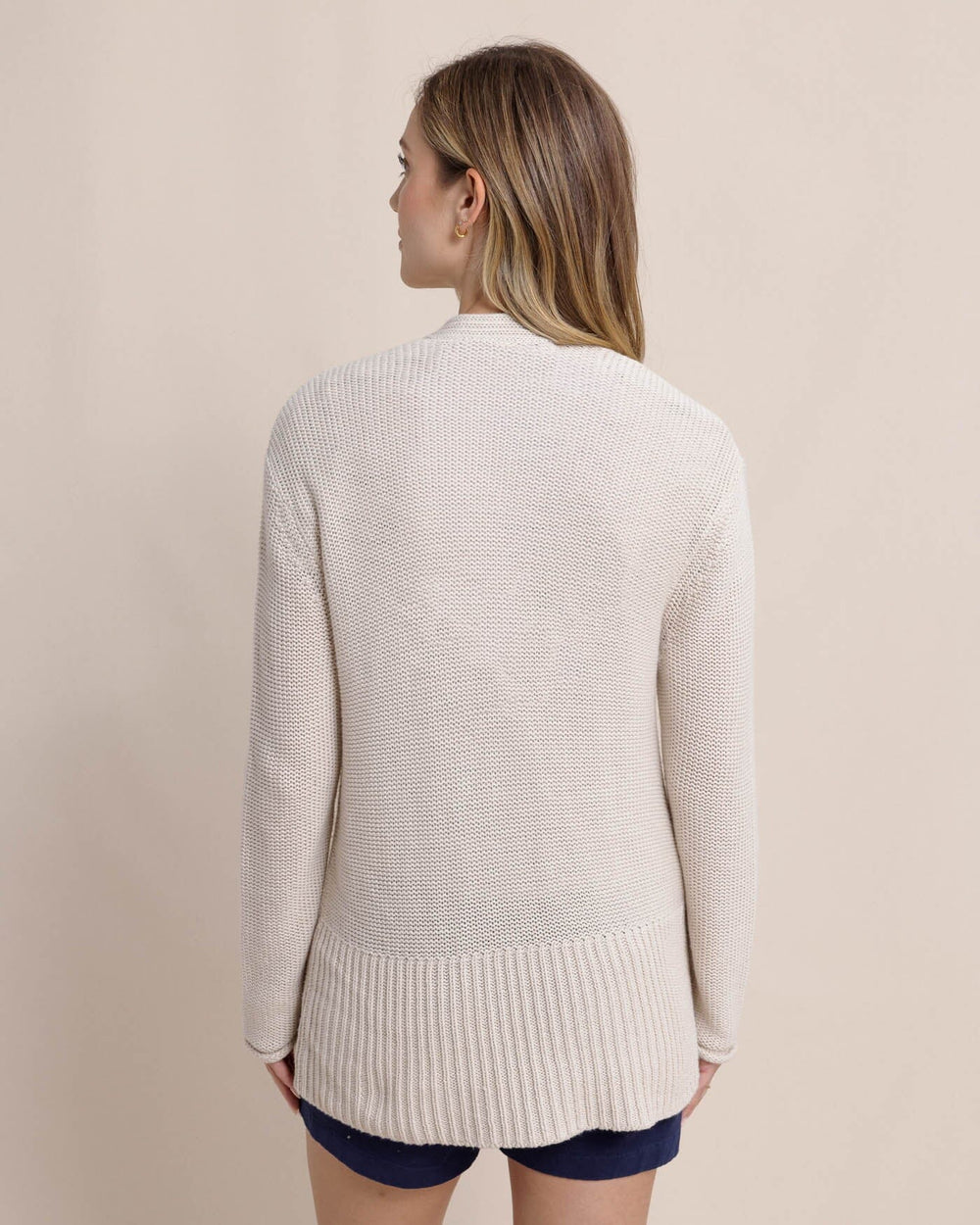 The back view of the Southern Tide Marren Cardigan by Southern Tide - Stone