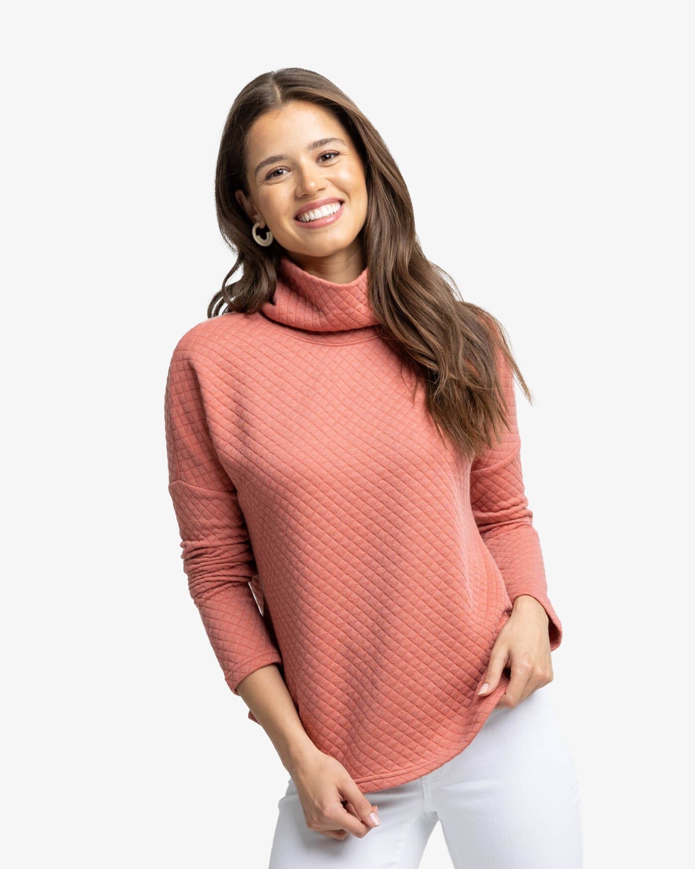 Mock neck sweatshirt clearance womens