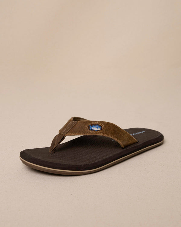 The front view of the Southern Tide Men's River Rock Flipjacks by Southern Tide - River Rock