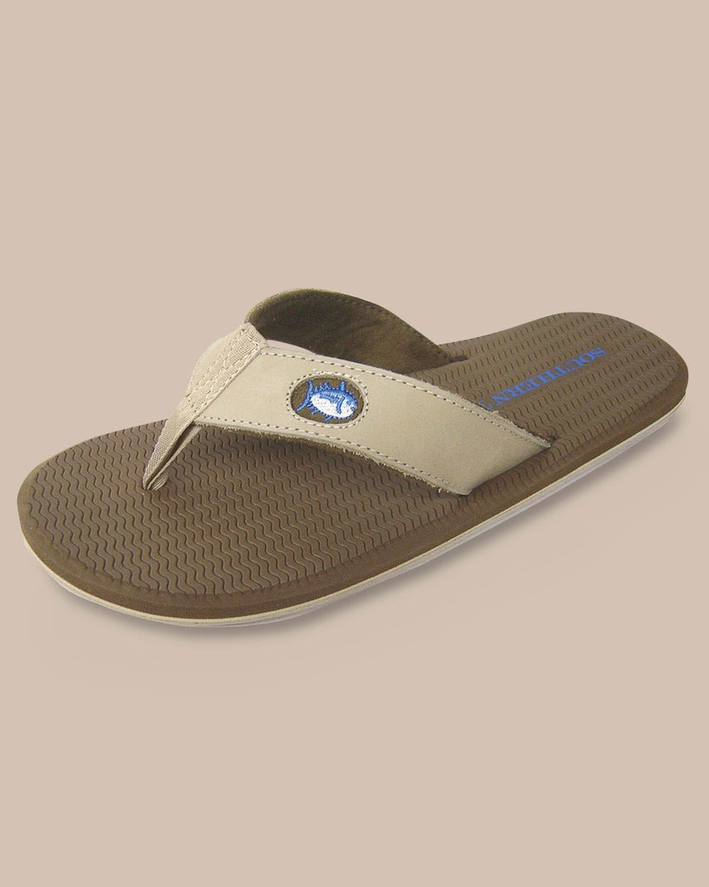 The front view of the Men's Sand Flipjacks by Southern Tide - Sand