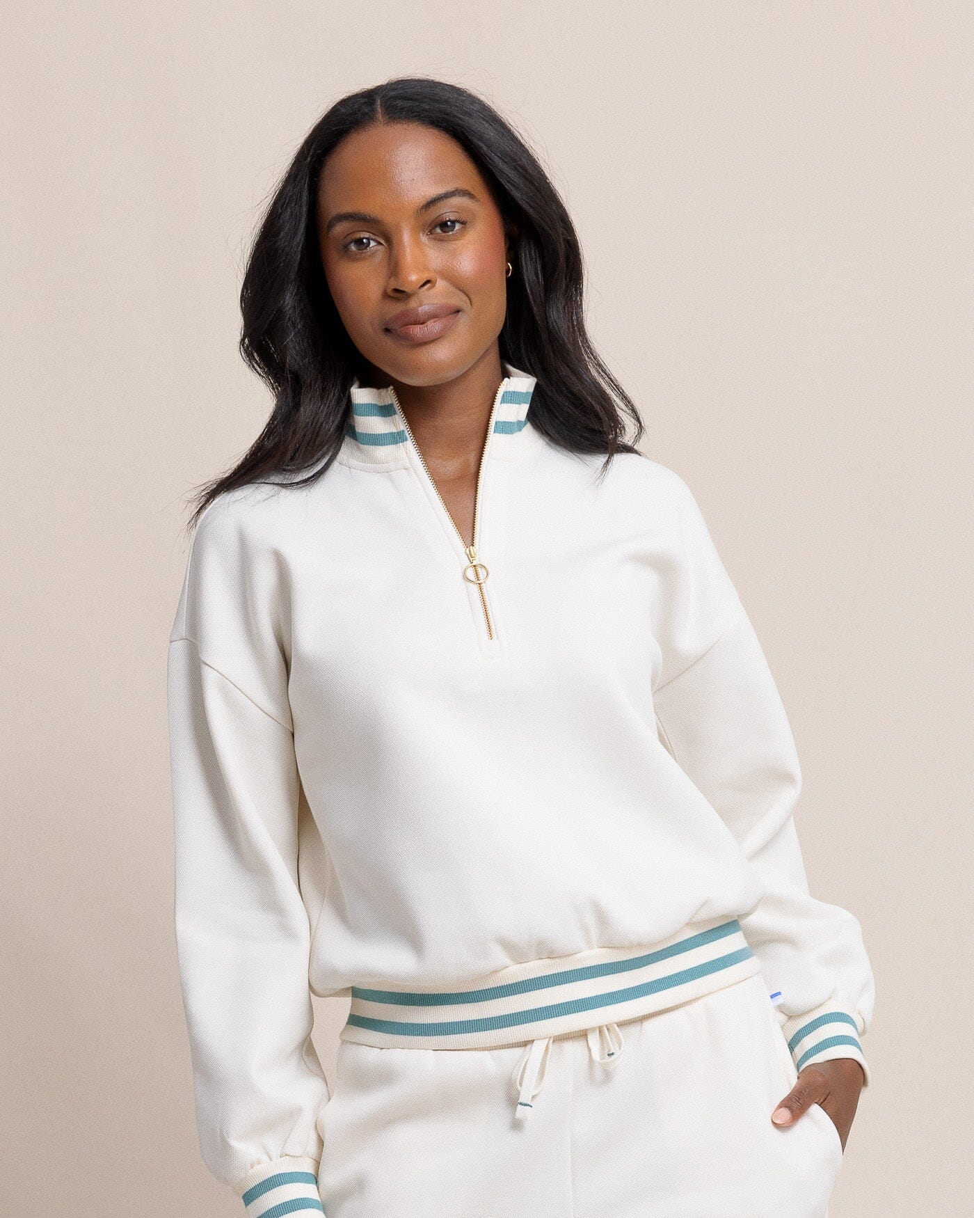 Women s Mercy Luxe Lounge Half Zip Pullover Southern Tide