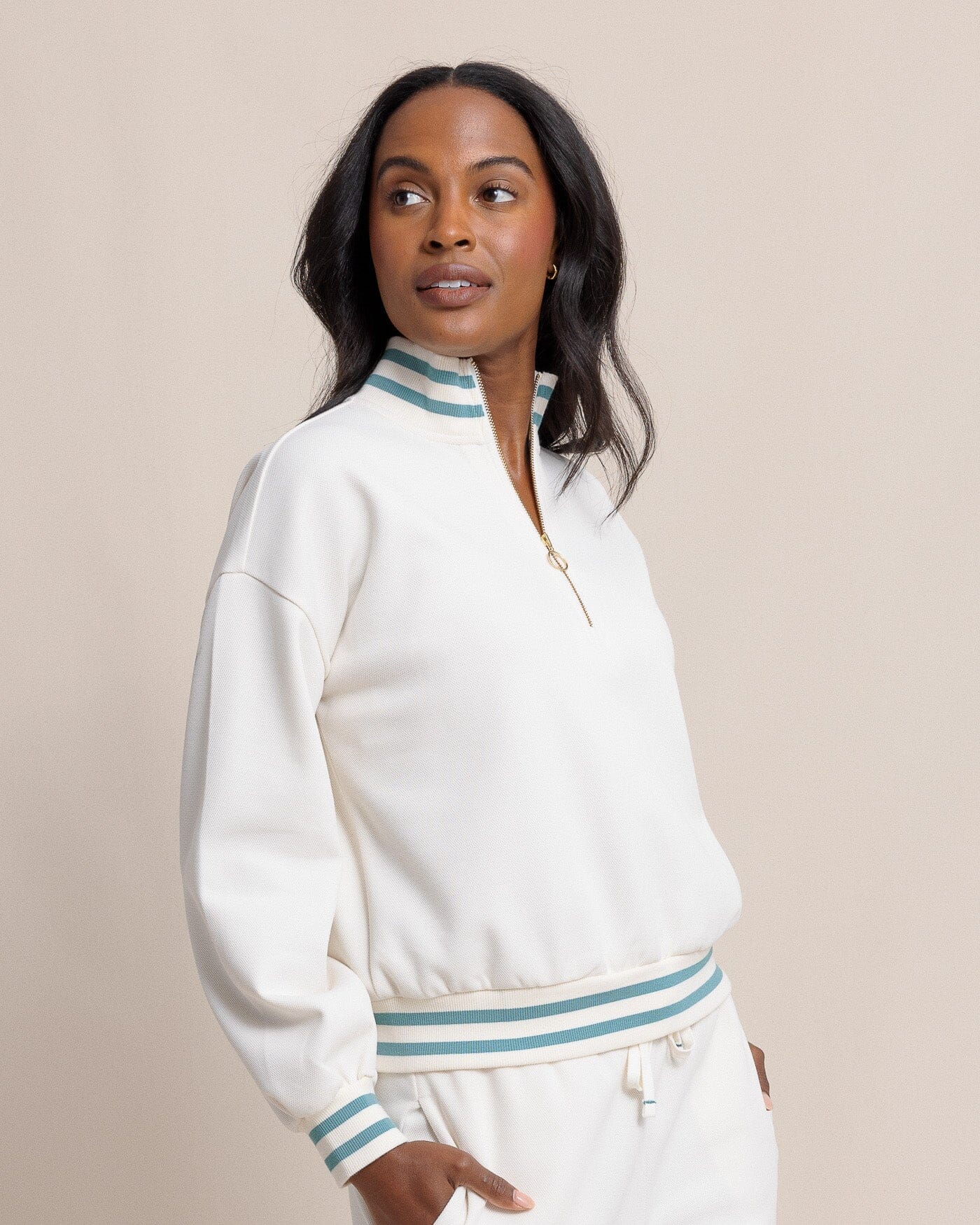 Women's Mercy Luxe Lounge Half Zip Pullover | Southern Tide