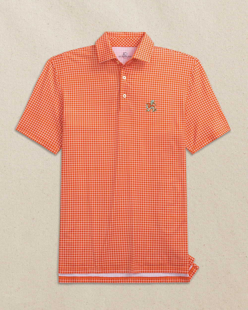 Miami Sebastian the Ibis Driver Dunes Edge Plaid Polo C_Polo Shirts Southern Tide 