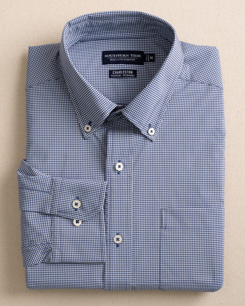 Men's Micro Gingham brrr Intercoastal Sport Shirt | Southern Tide Men's Micro Gingham brrr Intercoastal Sport Shirt | Southern Tide