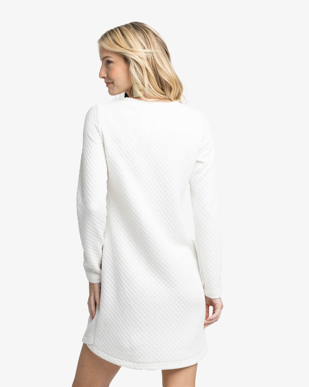 The back view of the Southern Tide Milani Texture Dress by Southern Tide - Marshmallow