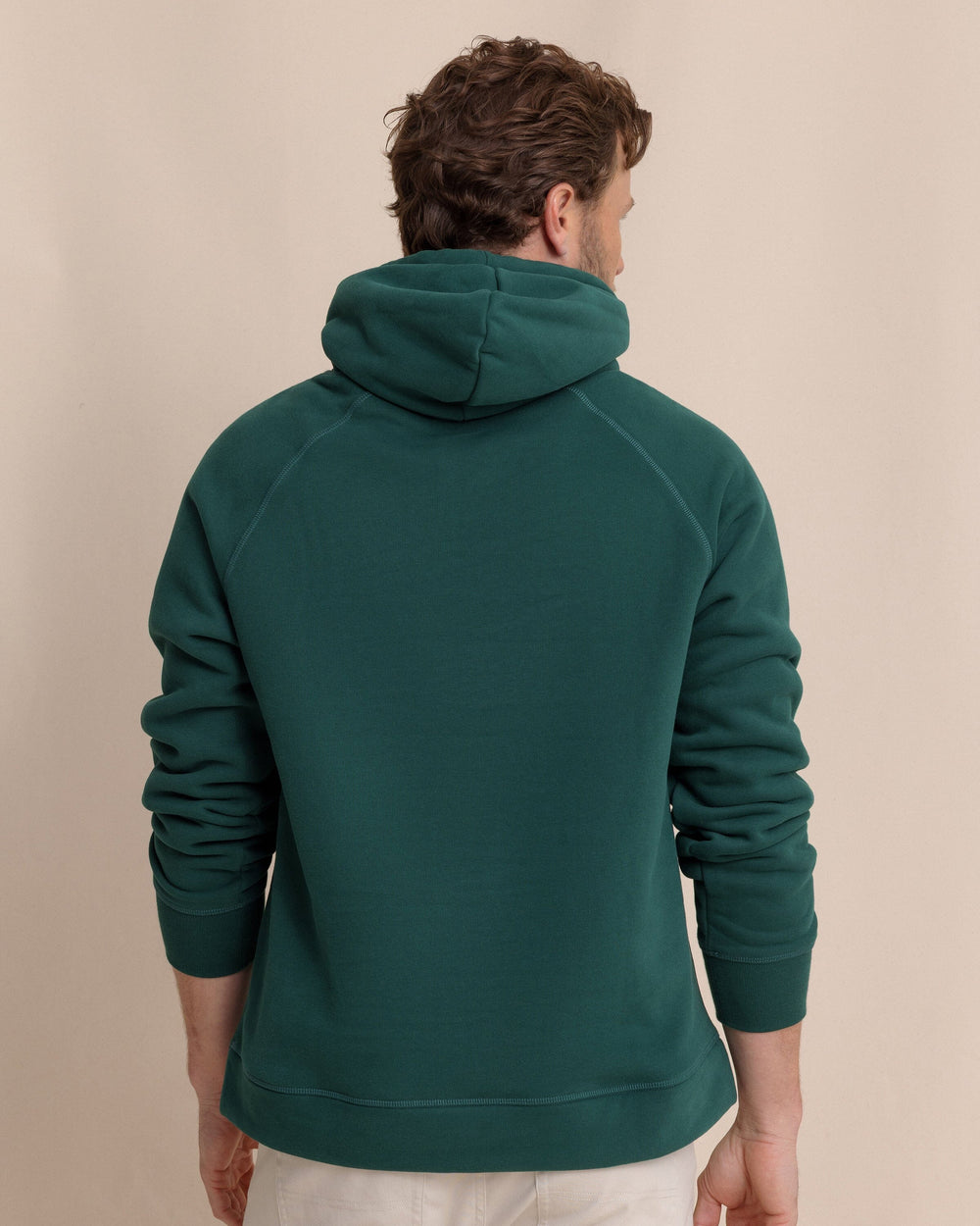 The back view of the Southern Tide Millview Fleece Hoodie by Southern Tide - Salt Meadow