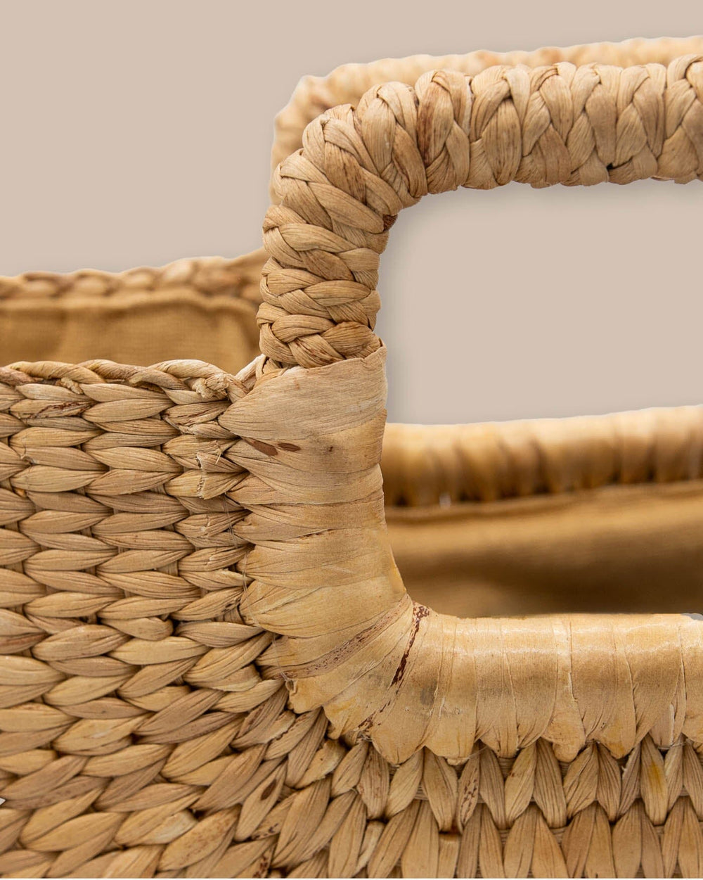 The detail view of the Southern Tide Mini Straw Bag by Southern Tide - Natural