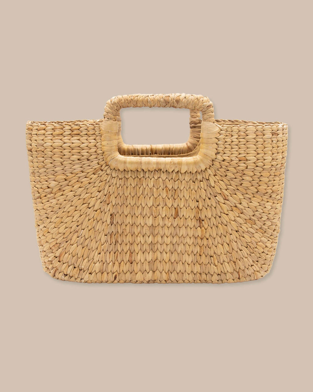 The front view of the Southern Tide Mini Straw Bag by Southern Tide - Natural