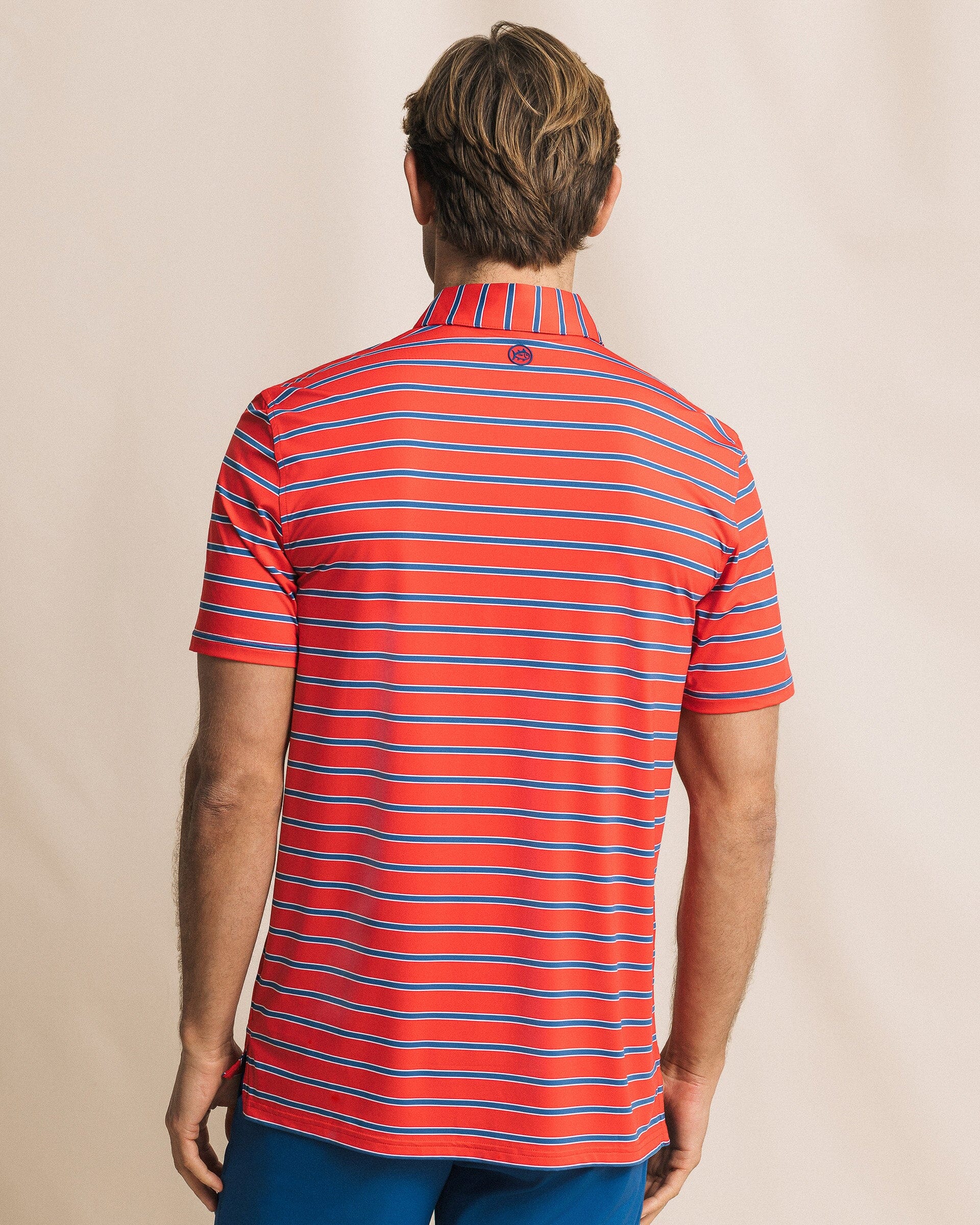 Men's Moonlight Bay Stripe Performance Polo | Southern Tide