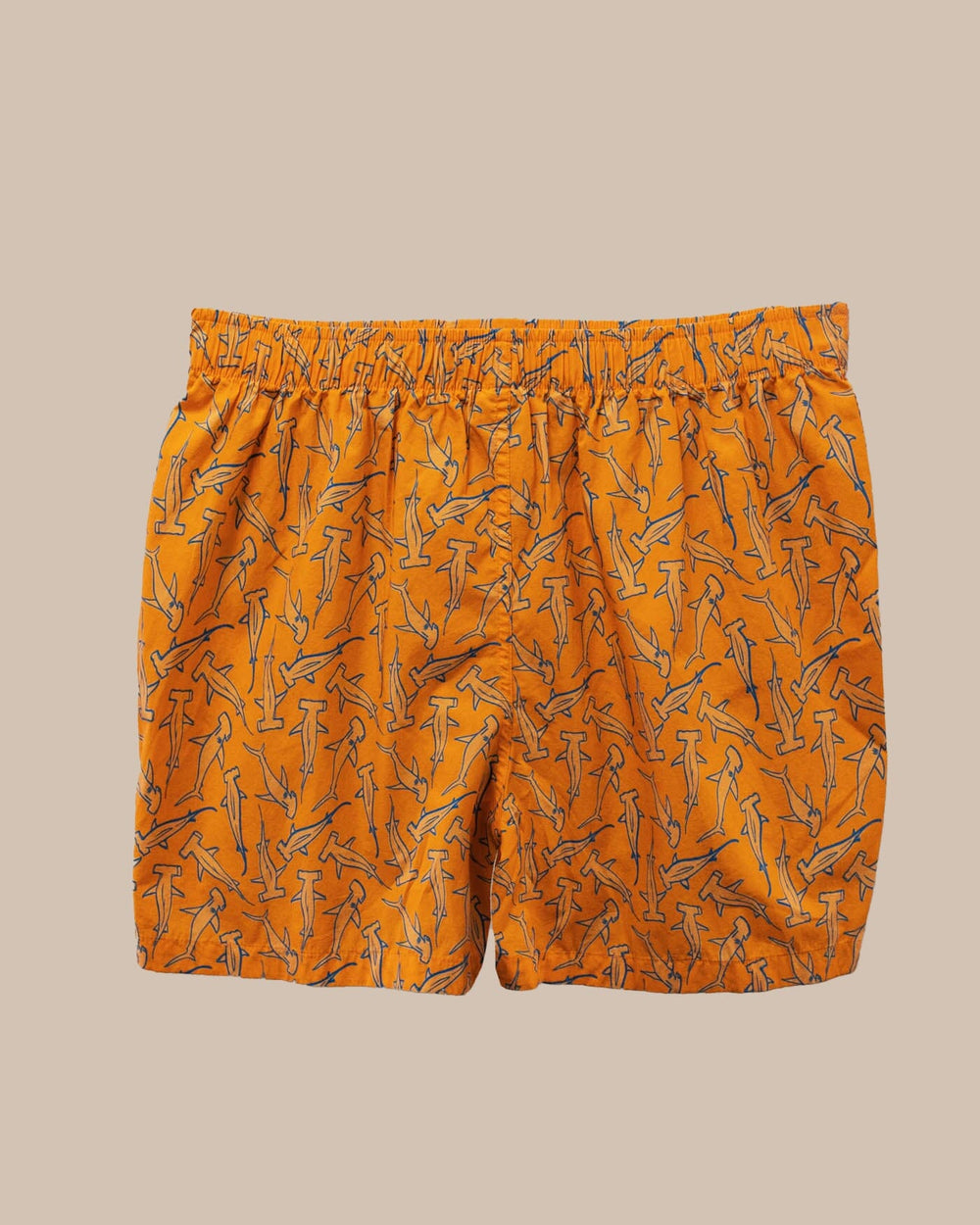 The back view of the Southern Tide Nailed It Boxer by Southern Tide - Tangerine Orange