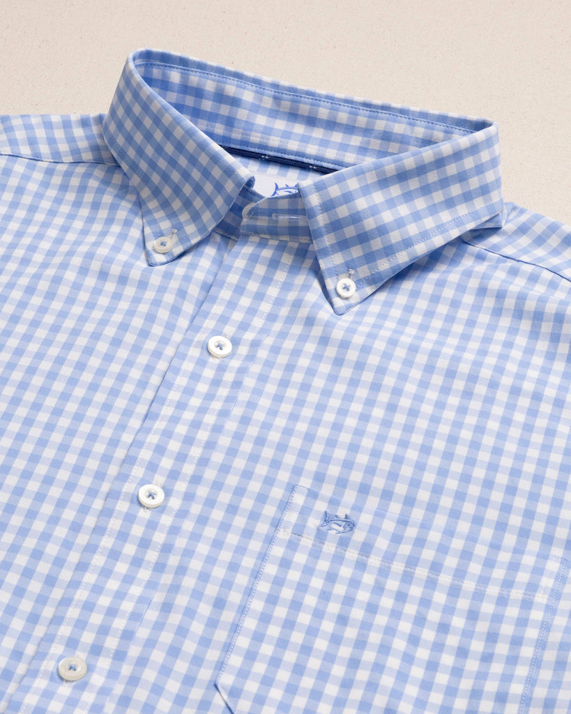 ㉗Gingham Breeze Men's Nassau Gingham Coastal Breeze® Sport Shirt | Southern Tide