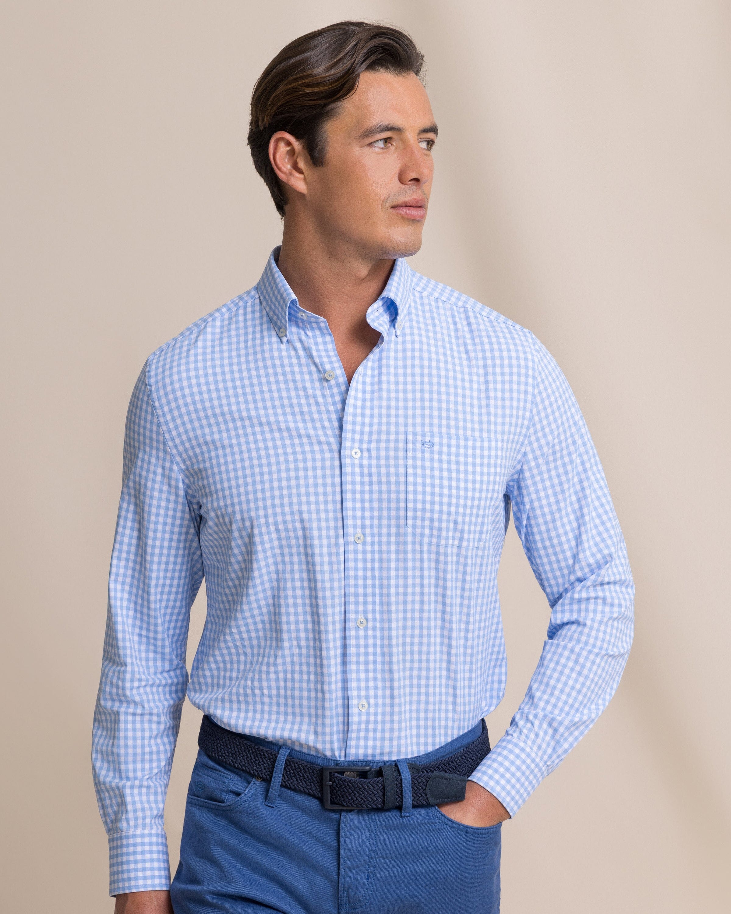 Men's Nassau Gingham Coastal Breeze® Sport Shirt | Southern Tide