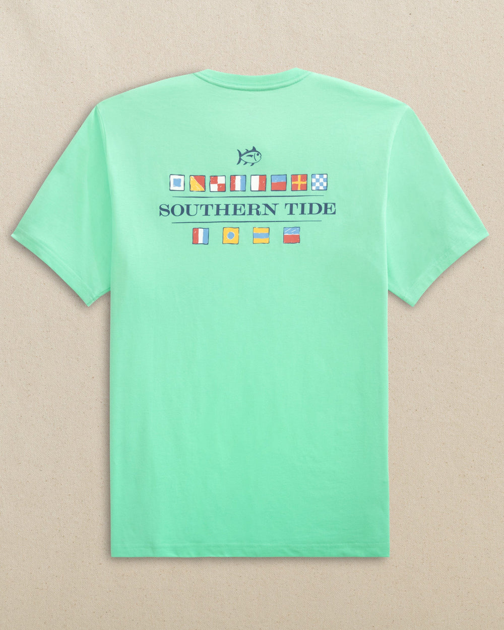 The back view of the Southern Tide Nautical Flags Short Sleeve T-Shirt by Southern Tide - Gulf Shores