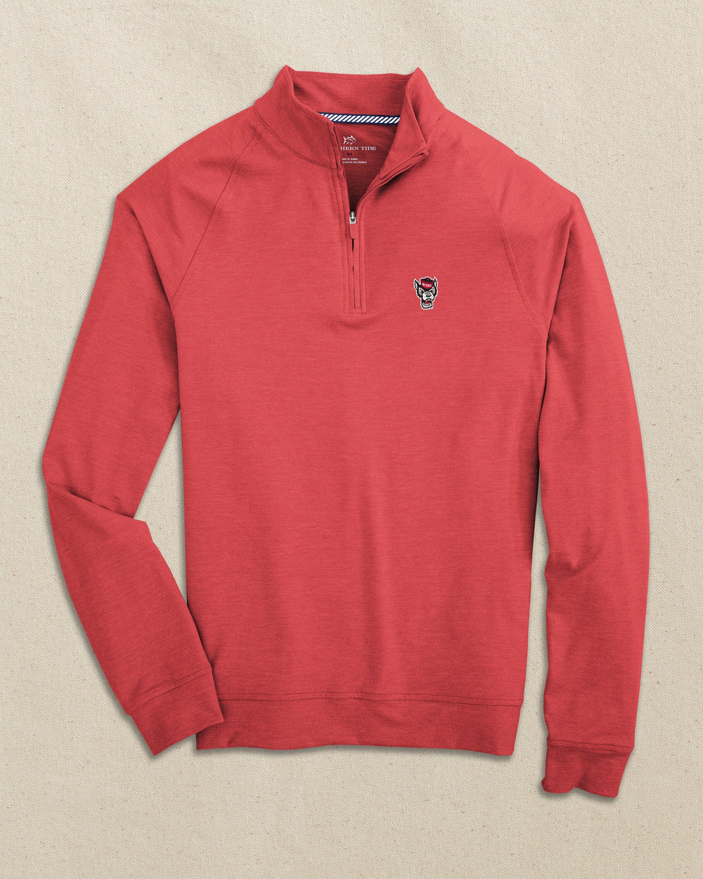 NC State Wolf Head Cruiser Quarter Zip C_Outerwear Southern Tide 