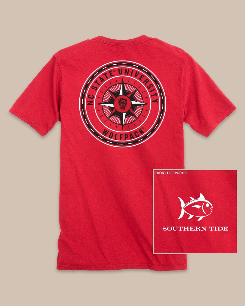 NC State Wolfpack Gameday Collegiate Compass T-Shirt C_T-Shirts Southern Tide 