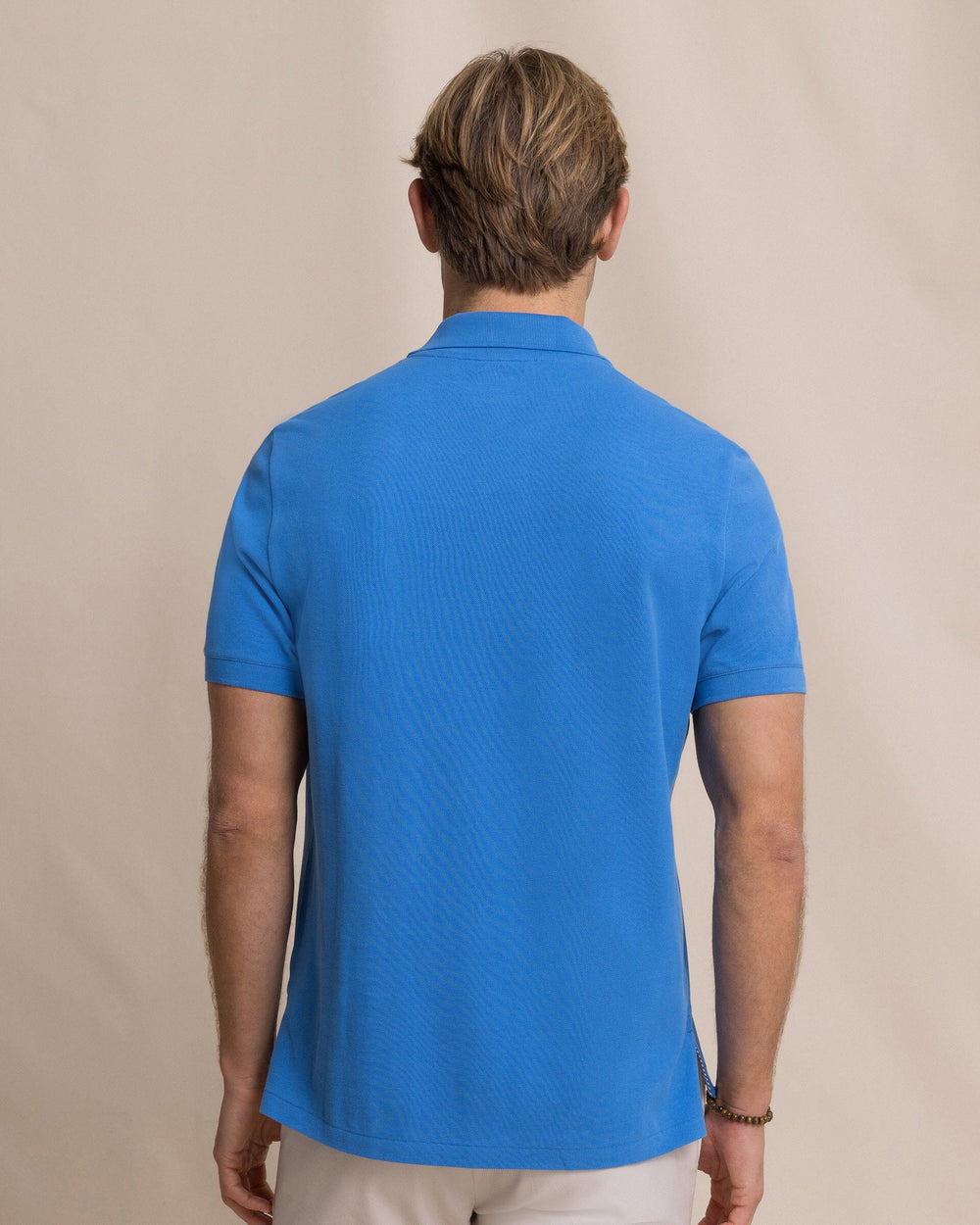The back view of the Southern Tide Skipjack Polo Shirt by Southern Tide - Blue Stream