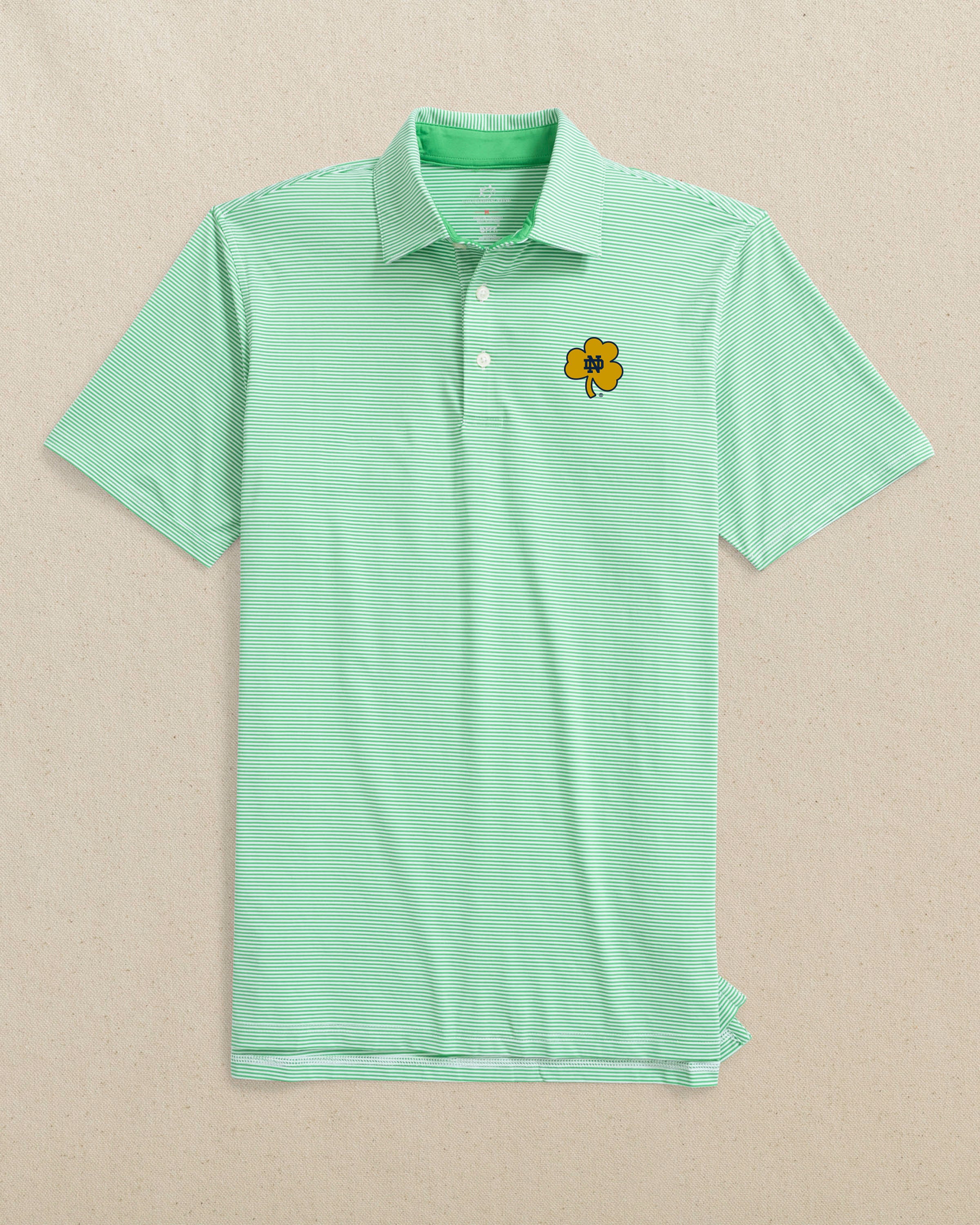 Men's Notre Dame brrr°®-eeze Meadowbrook Stripe Polo | Southern Tide