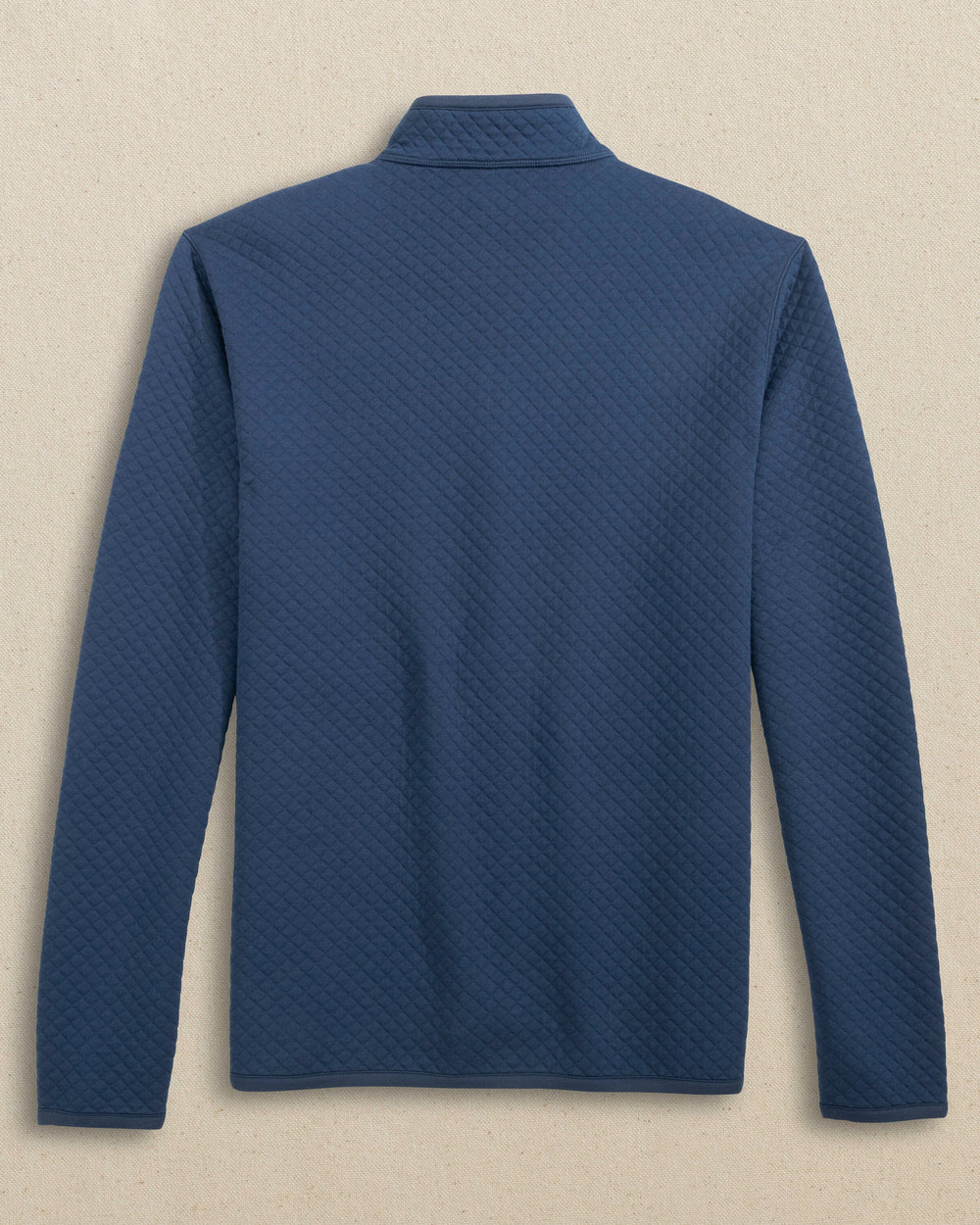 The back view of the Southern Tide Oak Island Reversible Quarter Zip by Southern Tide - Dress Blue