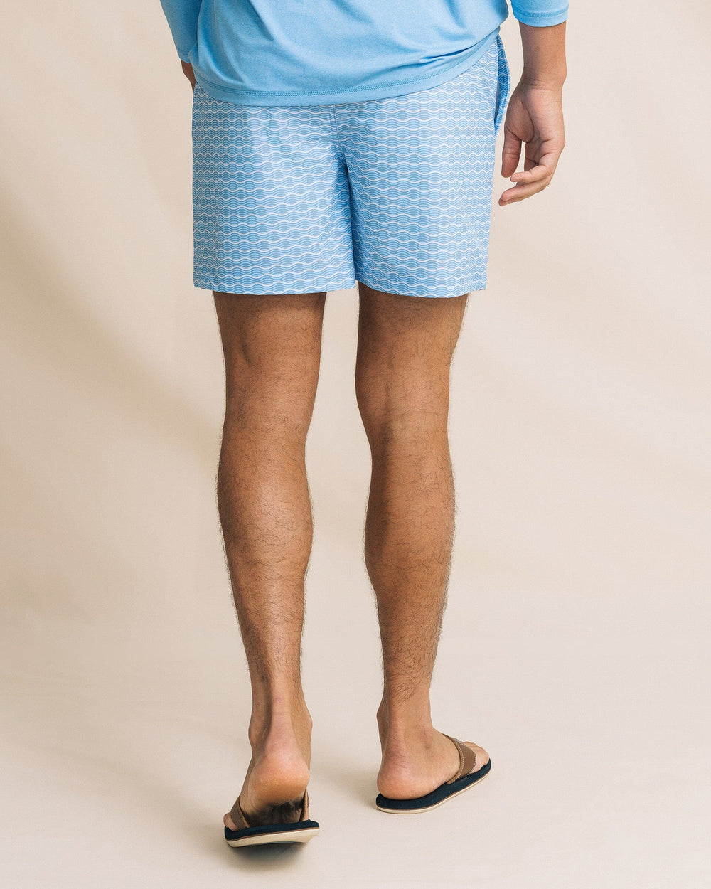 The back view of the Southern Tide Ocean Echo Maritime Swim Trunk by Southern Tide - Ocean Channel