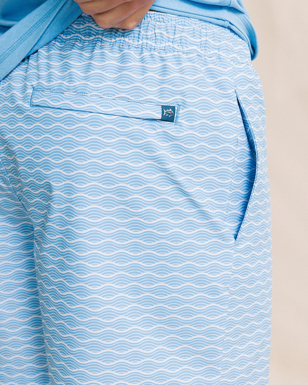 The detail view of the Southern Tide Ocean Echo Maritime Swim Trunk by Southern Tide - Ocean Channel