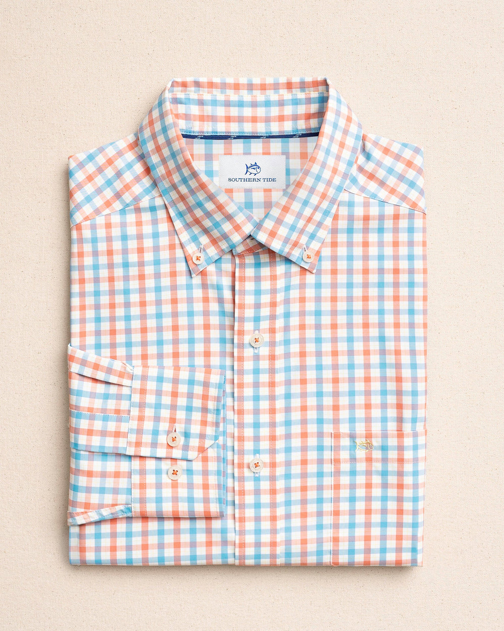 men's southern dress shirts Men's Gulf Breeze Madras Plaid Long Sleeve Sport Shirt