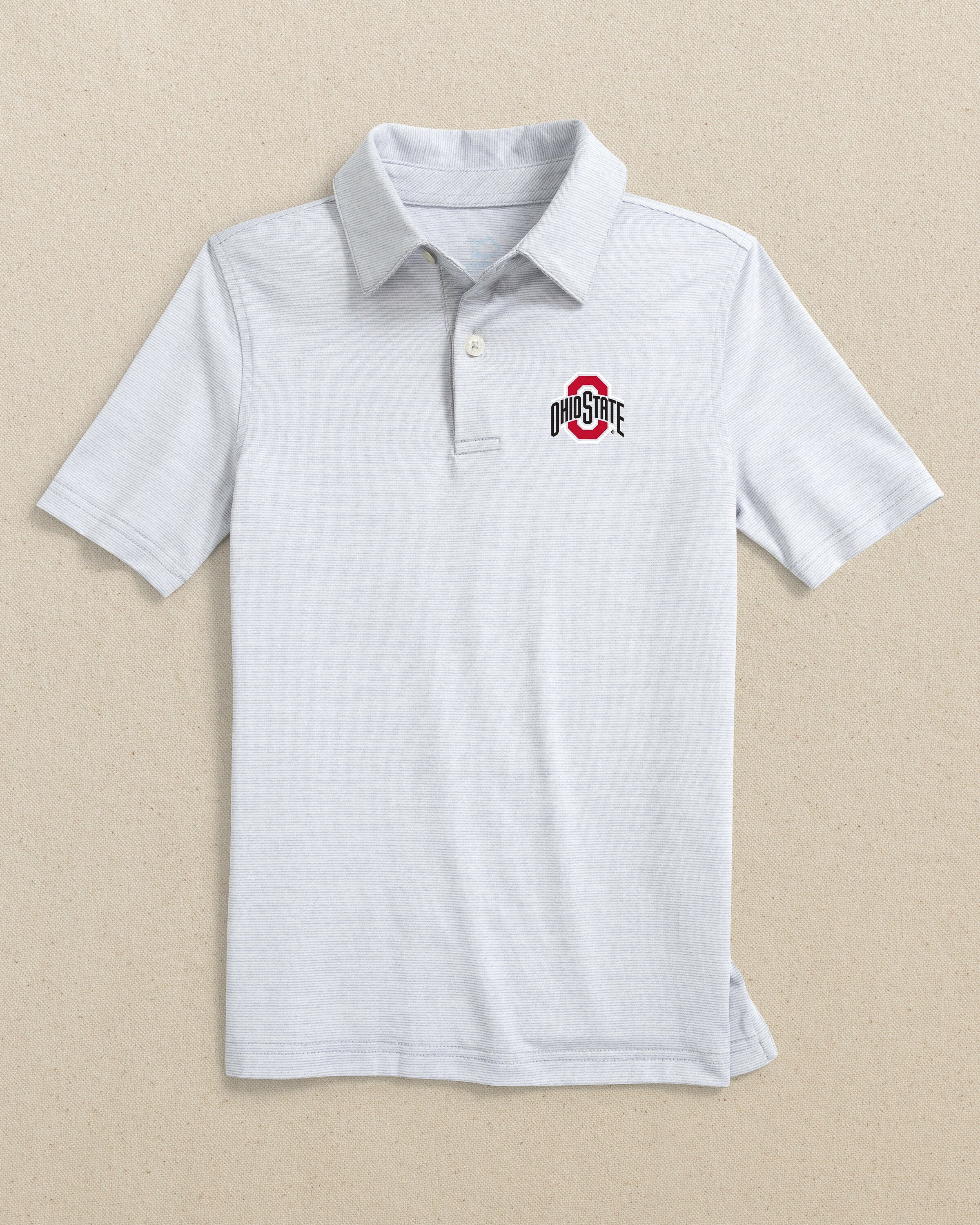 eaphi LOGO POLO SHIRT — ESSENCE Boys Ohio State Buckeyes Driver Spacedye Polo Shirt | Southern Tide