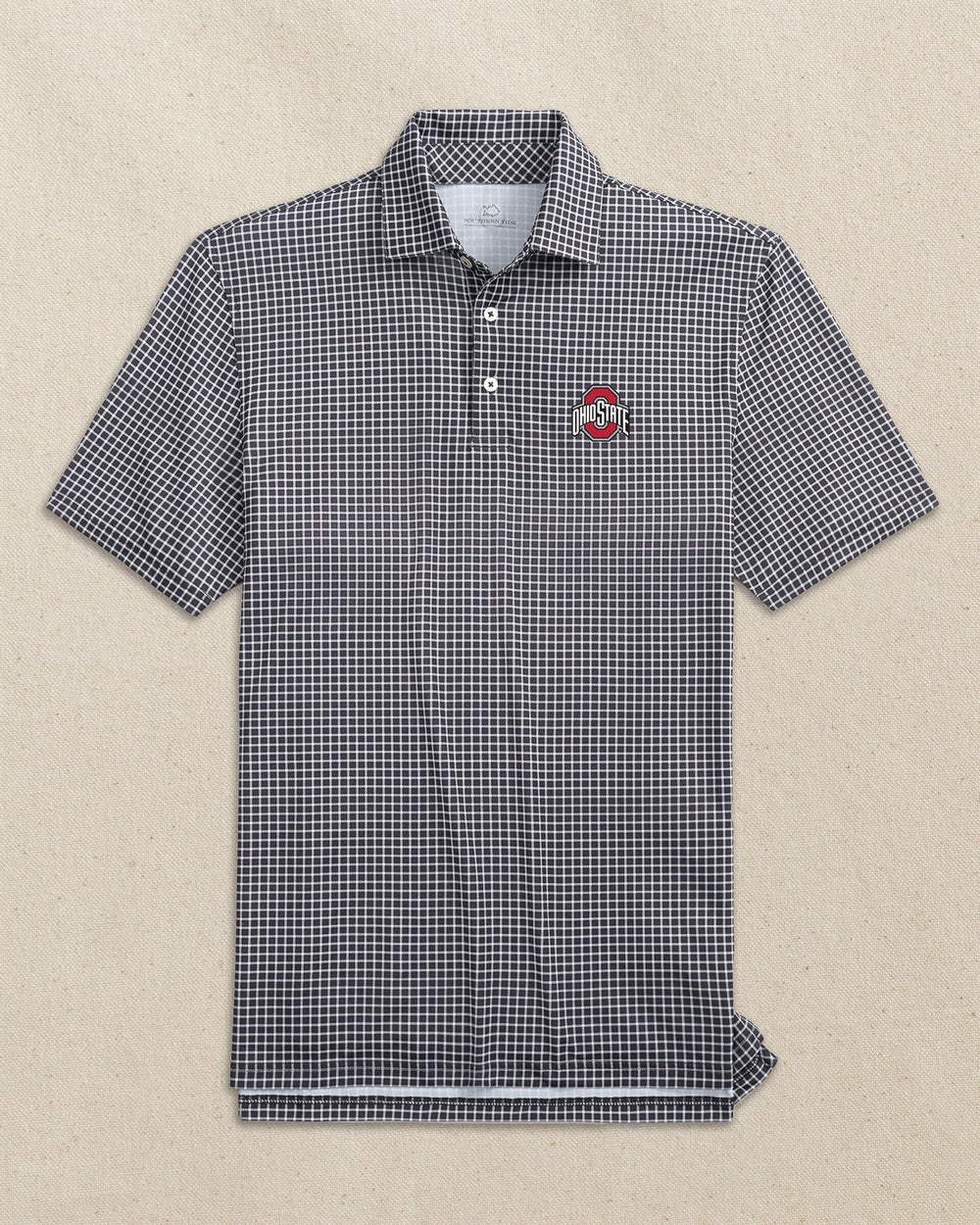 Ohio State Buckeyes Driver Dunes Edge Plaid Polo C_Polo Shirts Southern Tide 