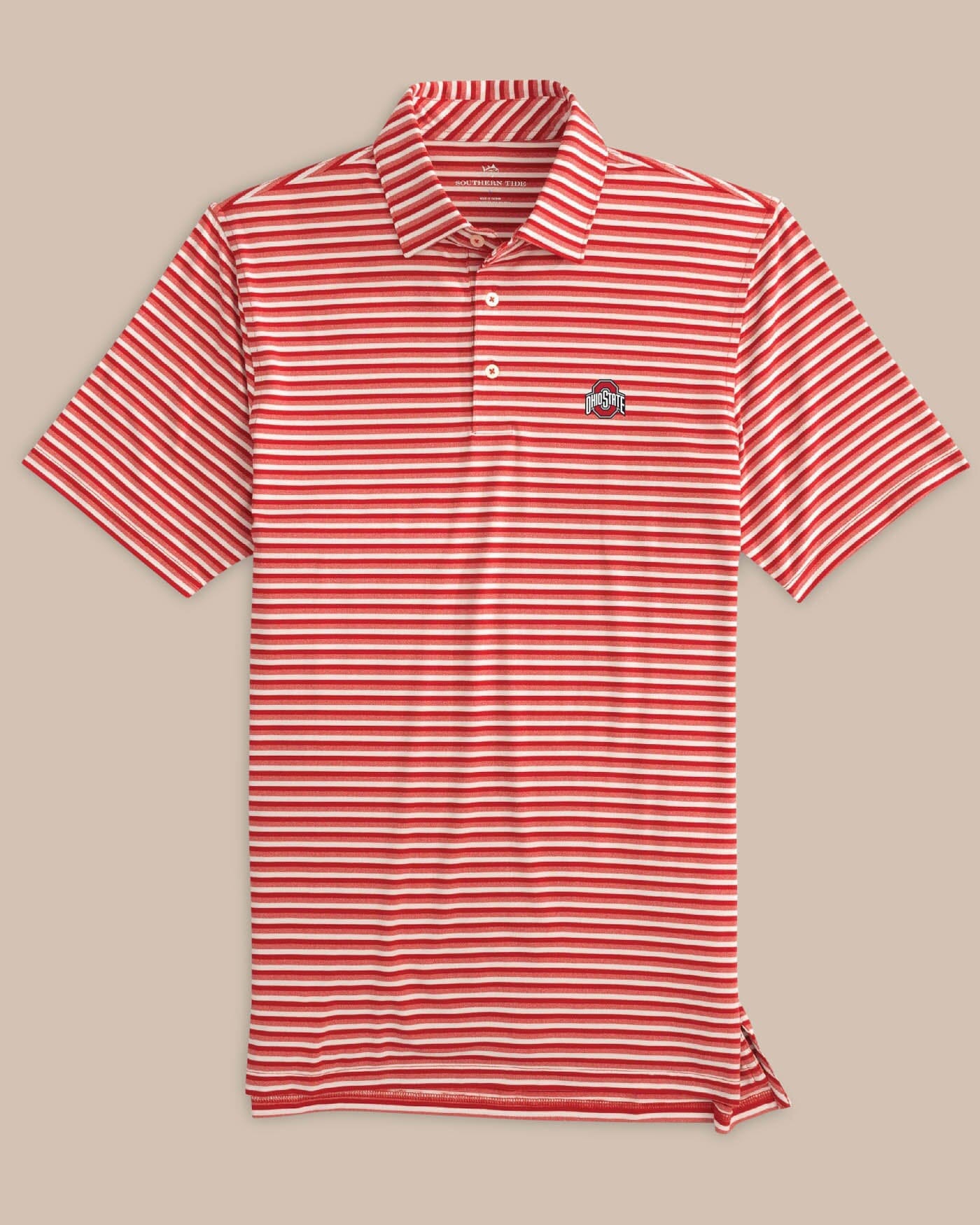 Orders Ohio state buckeye red striped polo shirt Med.