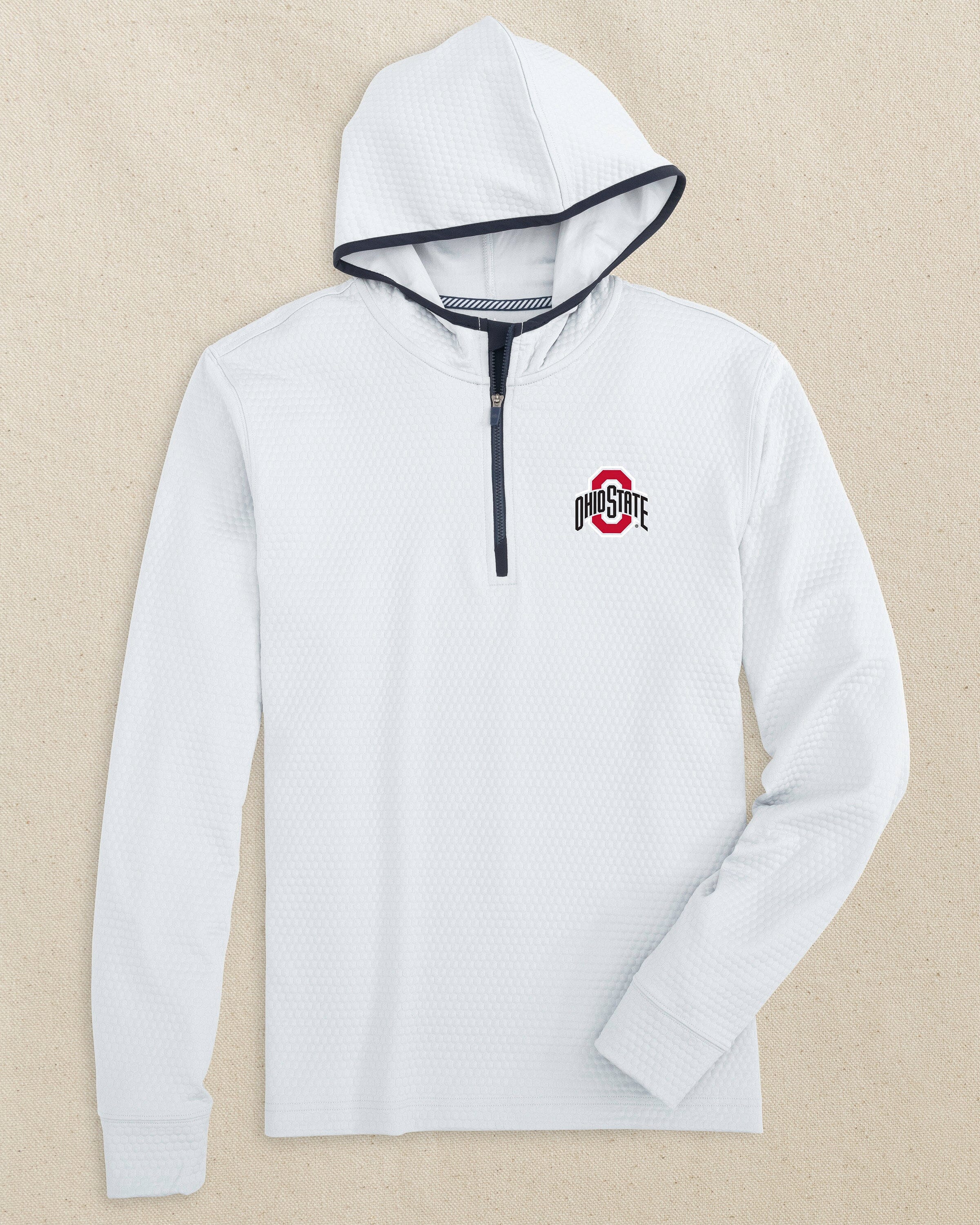 Men's Ohio State Buckeyes Scuttle Quarter Zip Hoodie | Southern Tide