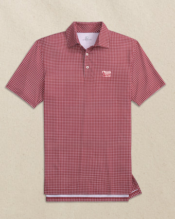 Men's Oklahoma Sooner Schooner Dunes Edge Plaid Polo | Southern Tide