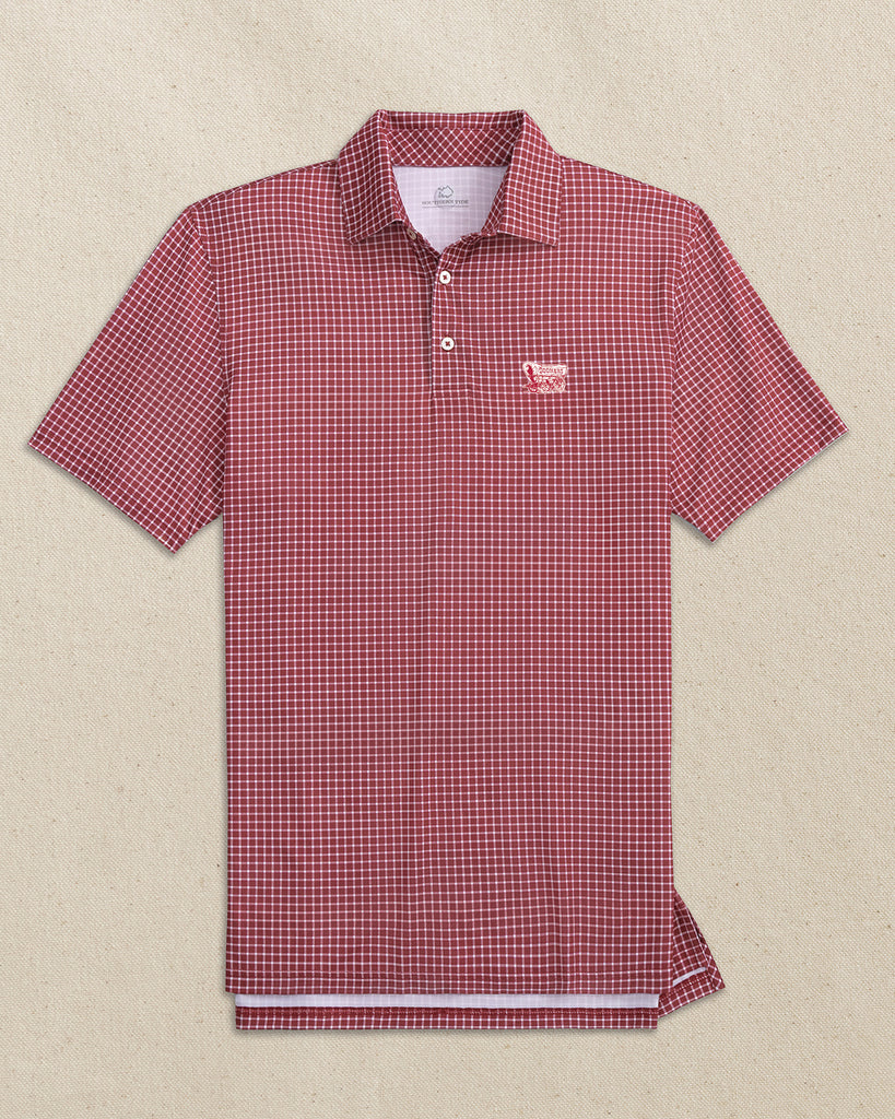 Men's Oklahoma Sooner Schooner Dunes Edge Plaid Polo | Southern Tide