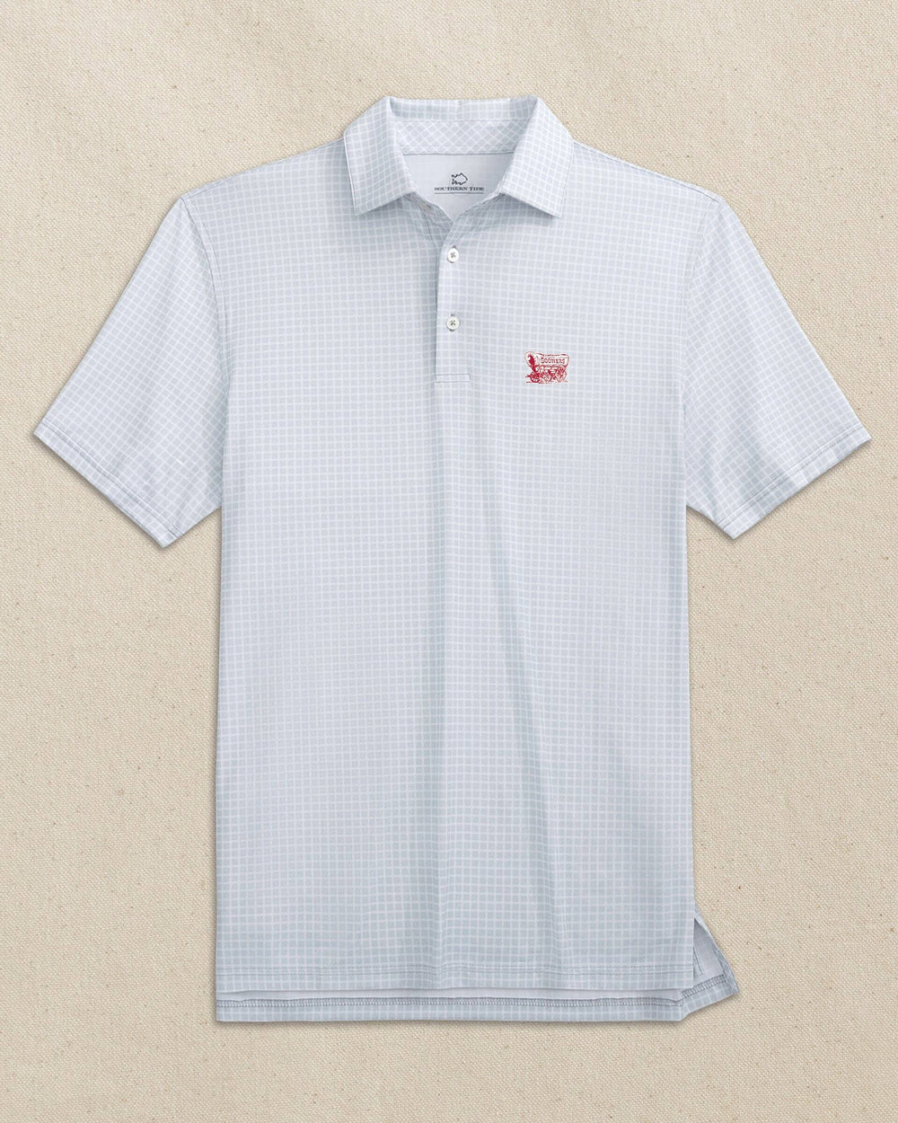 Oklahoma Sooner Schooner Driver Dunes Edge Plaid Polo C_Polo Shirts Southern Tide 