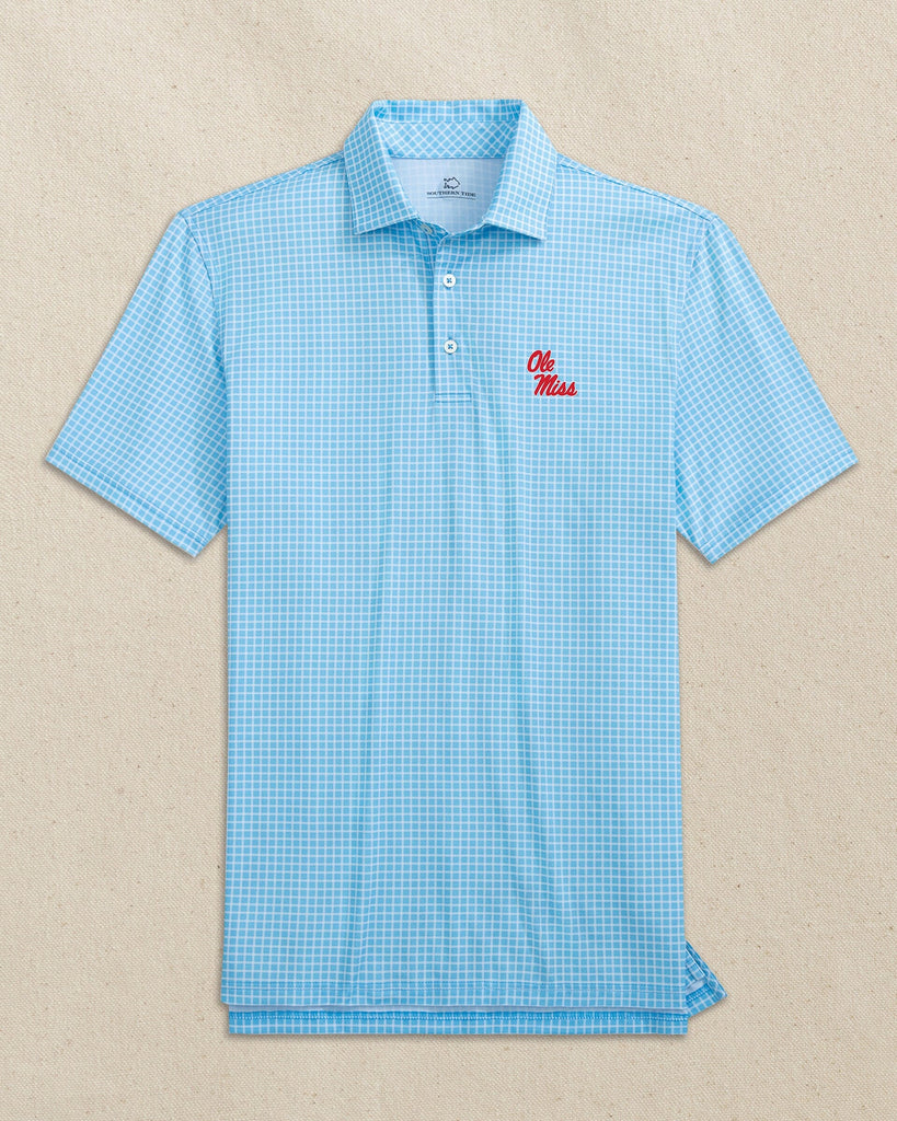 Men's Ole Miss Rebels Driver Dunes Edge Plaid Polo | Southern Tide