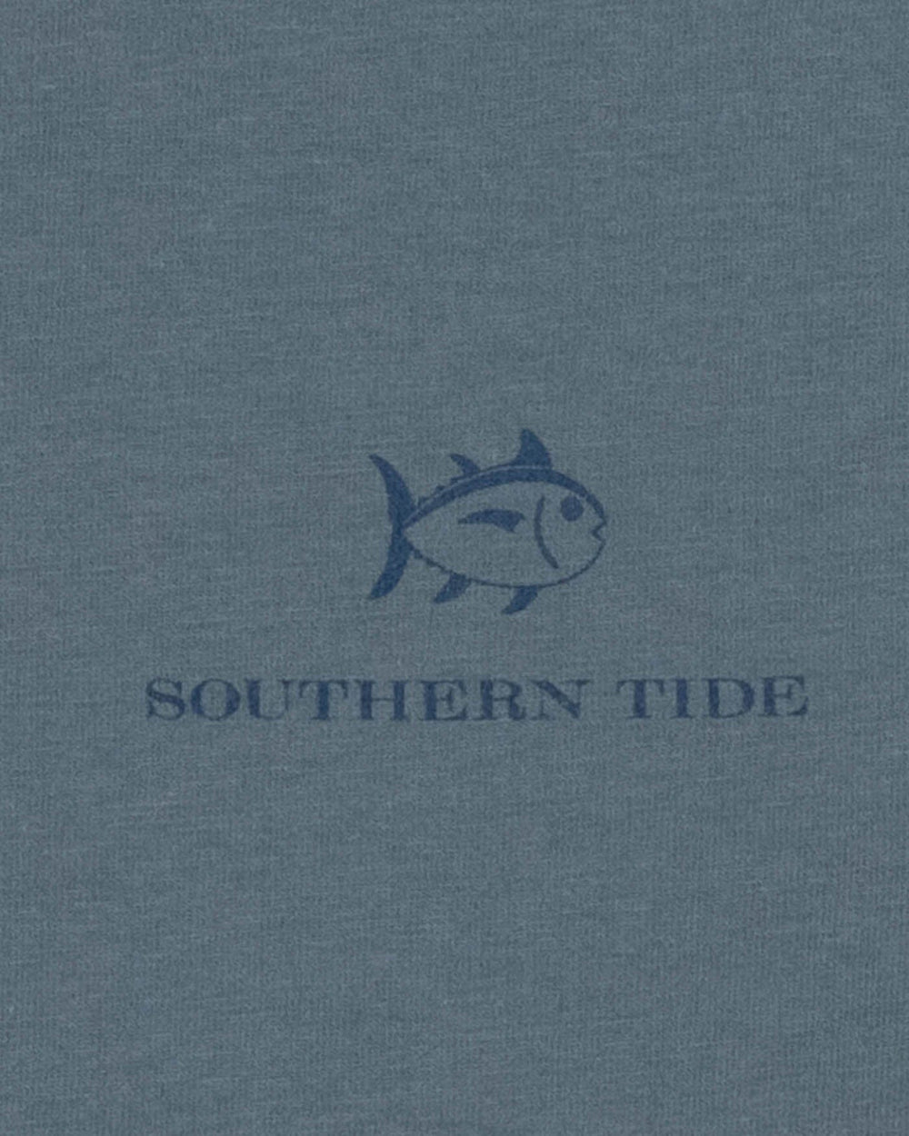 The detail view of the Southern Tide On Board For Off Roads T-Shirt by Southern Tide - Blue Haze