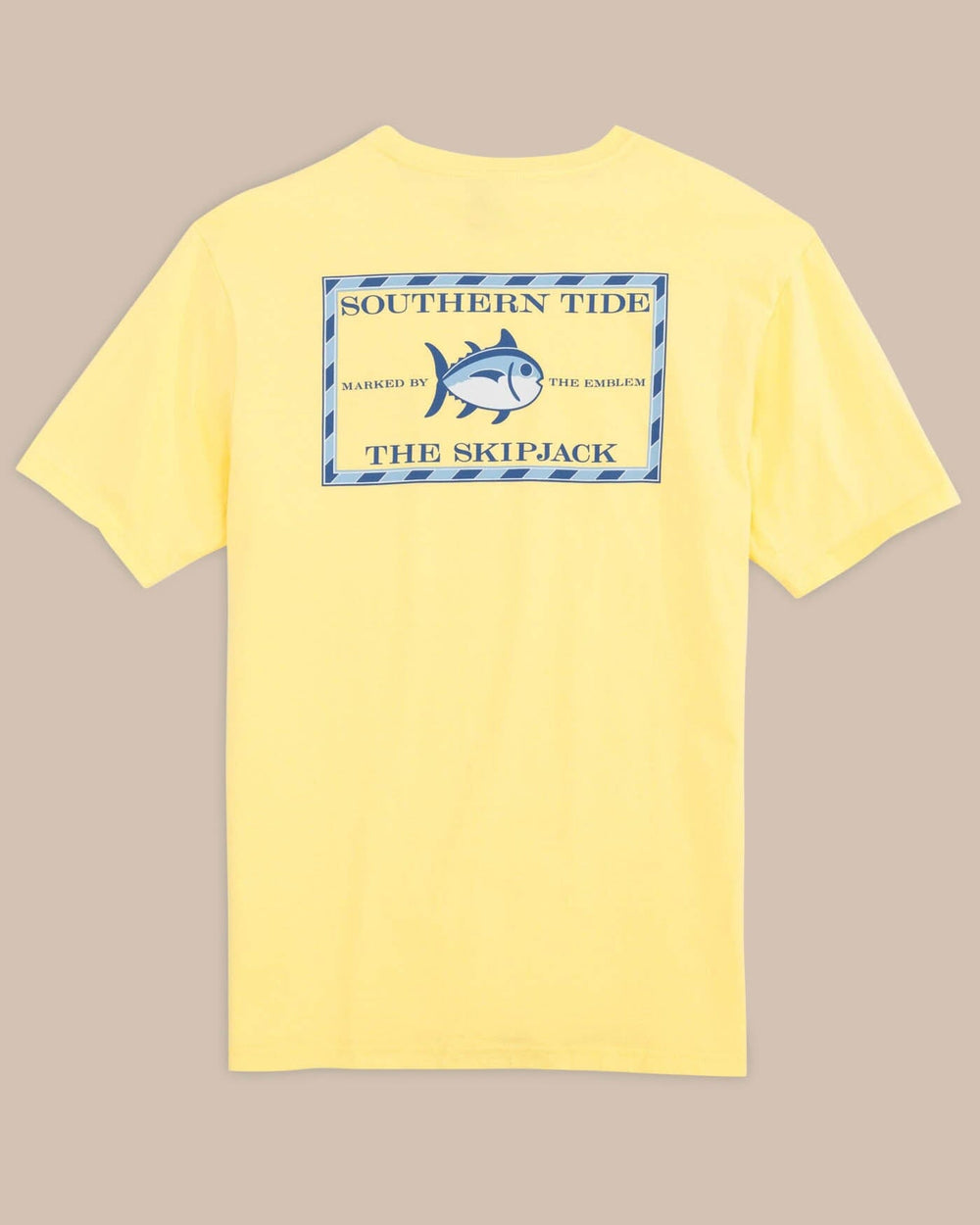The back view of the Southern Tide Original Skipjack Short Sleeve T-Shirt by Southern Tide - Tuscan Sun
