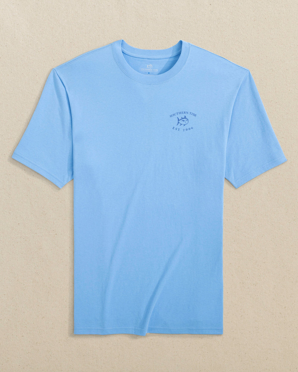 The front view of the Southern Tide Oyster Roast Short Sleeve T-Shirt by Southern Tide - Ocean Channel