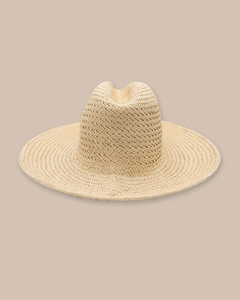 The back view of the Southern Tide Packable Straw Beach Hat by Southern Tide - Natural