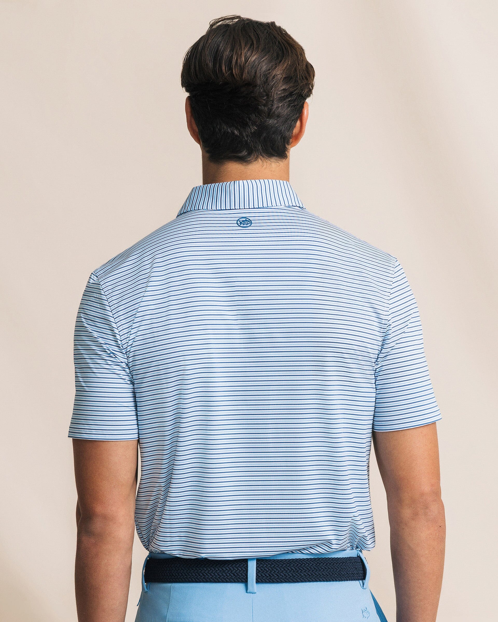 Men's Pelican Landing Stripe Performance Polo | Southern Tide