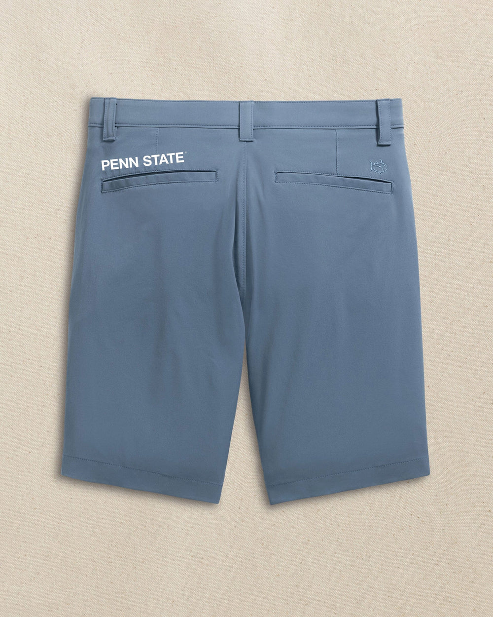 The back view of the Southern Tide Penn State Nittany Lions brrr°®-die 8" Performance Short by Southern Tide - Dark Seas
