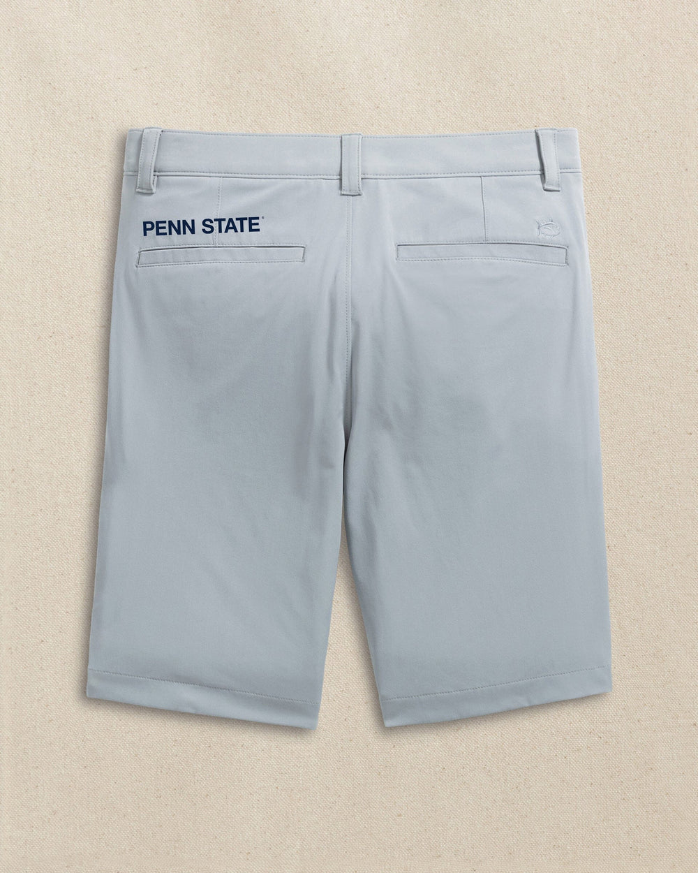 The back view of the Southern Tide Penn State Nittany Lions brrr°®-die 8" Performance Short by Southern Tide - Steel Grey