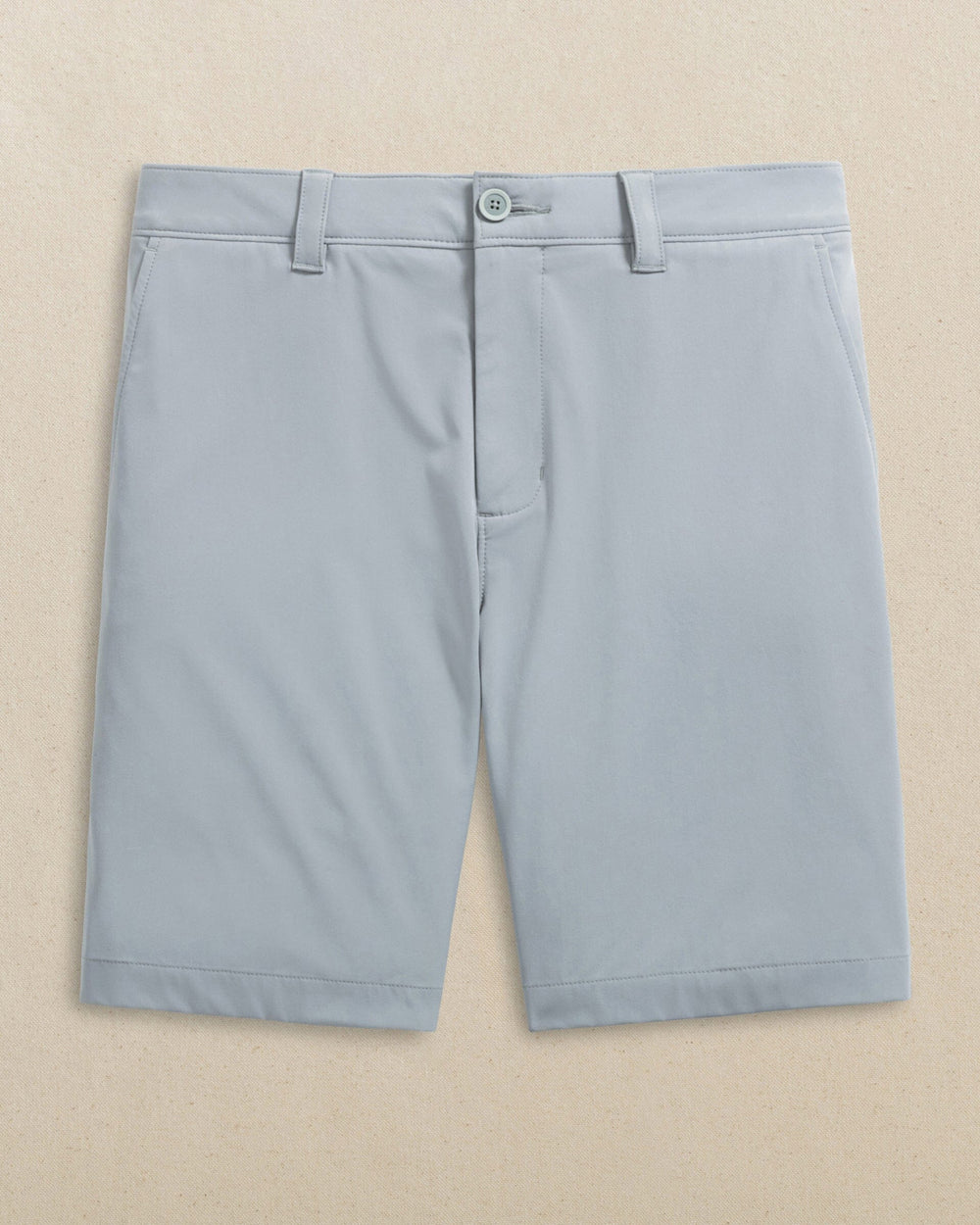 The front view of the Southern Tide Penn State Nittany Lions brrr°®-die 8" Performance Short by Southern Tide - Steel Grey