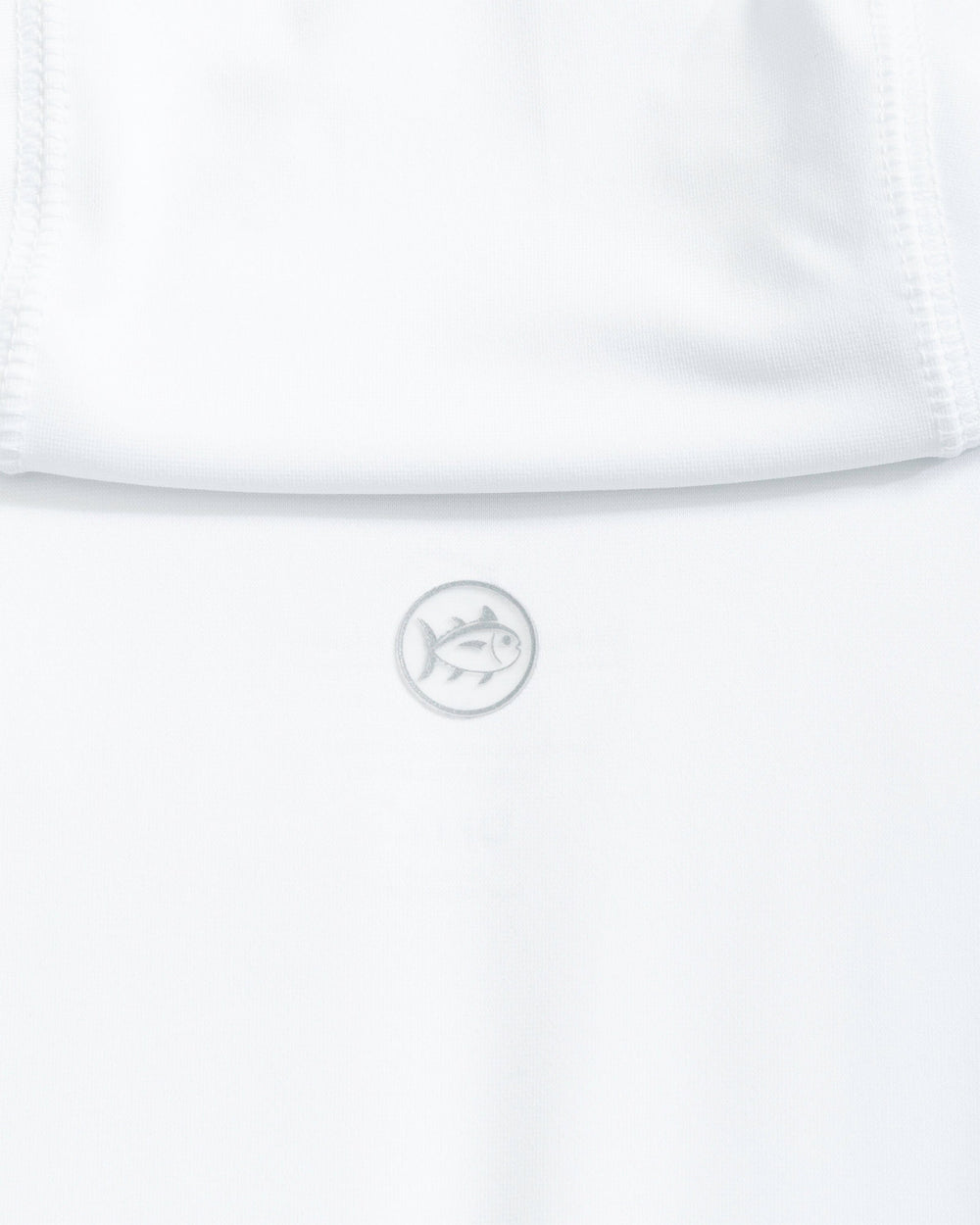 The detail view of the Southern Tide Penn State Nittany Lions brrr°®-illiant Performance Hoodie by Southern Tide - Classic White